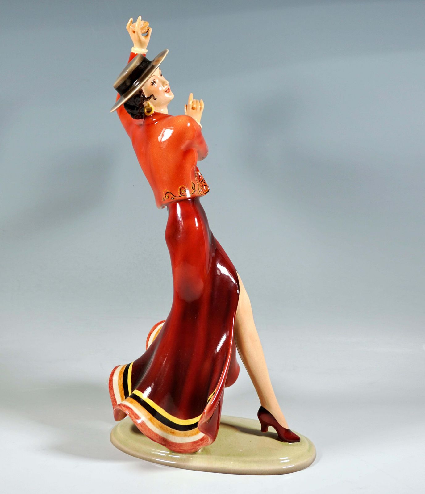 Goldscheider Art Déco Figure 'Spanish Dance', By Josef Lorenzl, Ca 1939 photo for sale