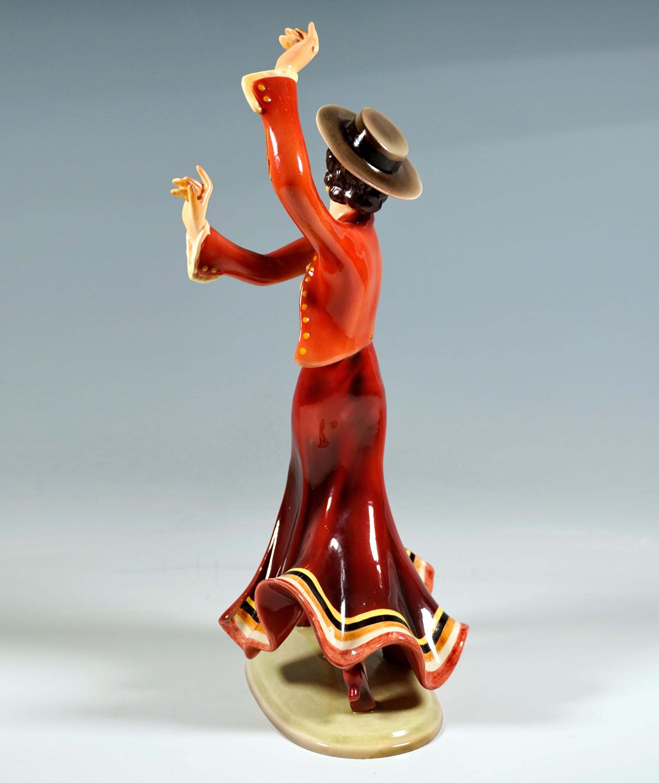 Goldscheider Art Déco Figure 'Spanish Dance', By Josef Lorenzl, Ca 1939 photo Home Decor