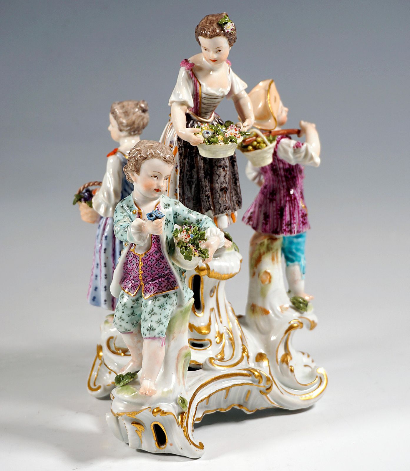 Early Meissen Round Group Of Gardener Children, By J.J. Kaendler, 1763 1774 photo furniture