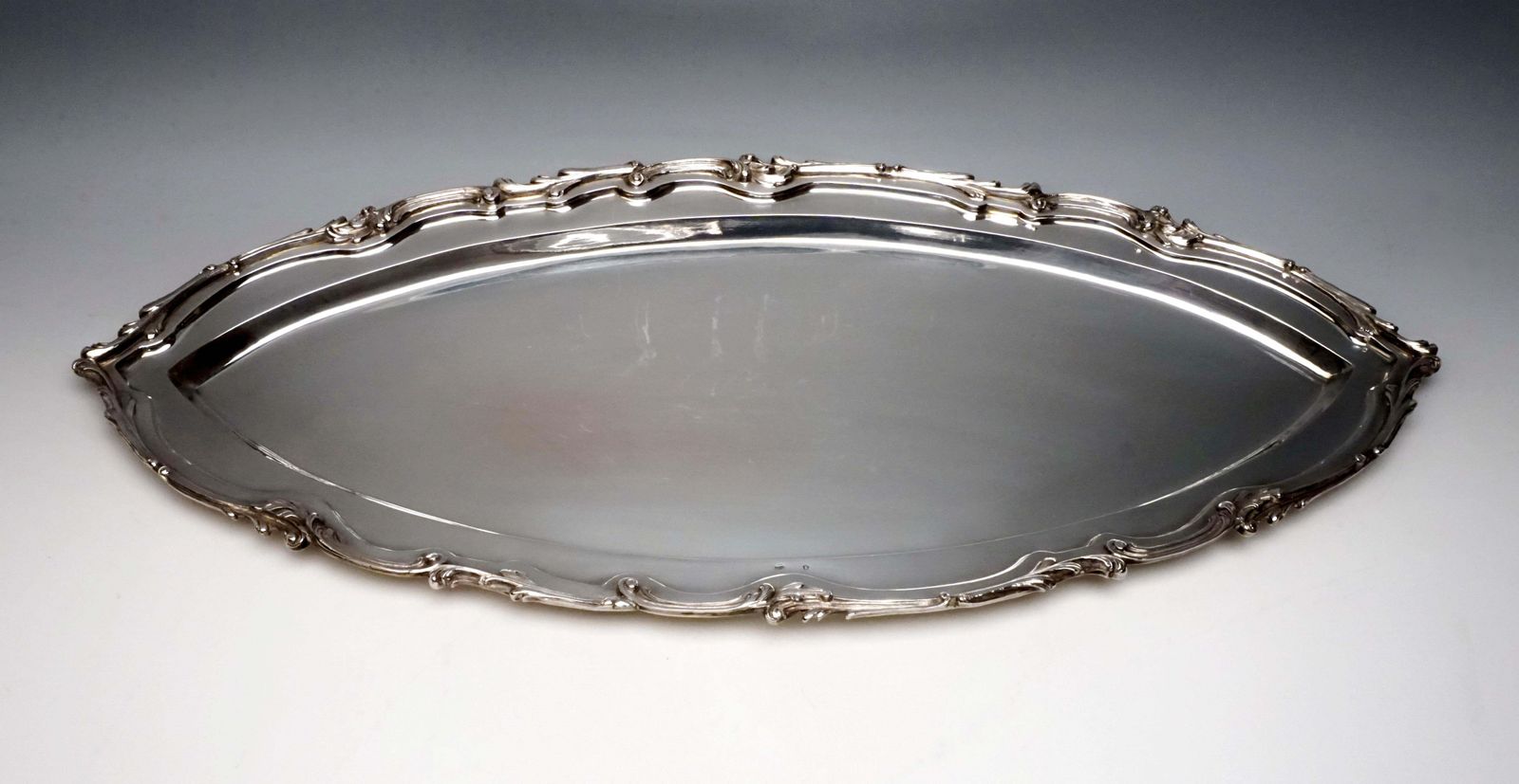Large Viennese Art Nouveau Silver Platter In The Shape Of A Boat, Circa 1900 photo furniture