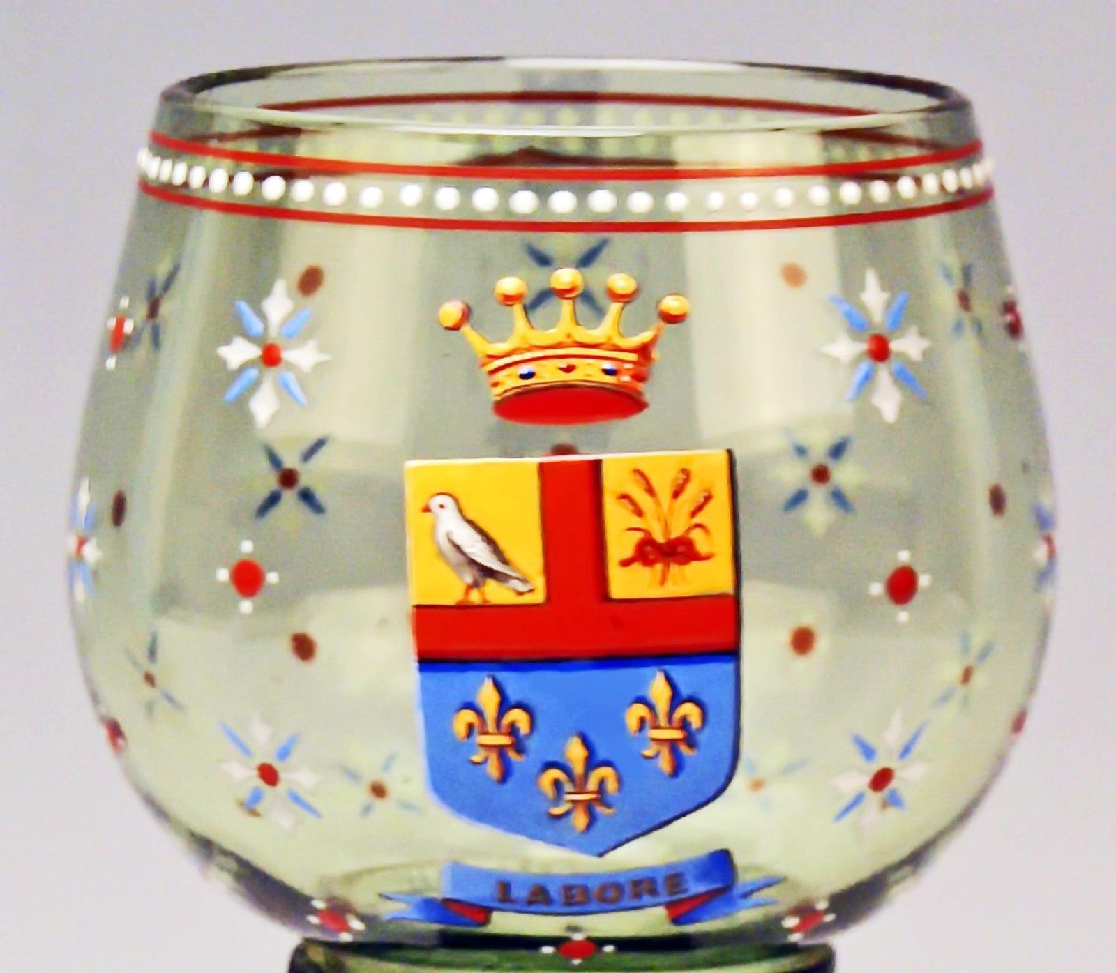 Wine Green Glass Enamel Paintings Coat Of Arms By Lobmeyr Vienna Circa 1910 1915 photo furniture