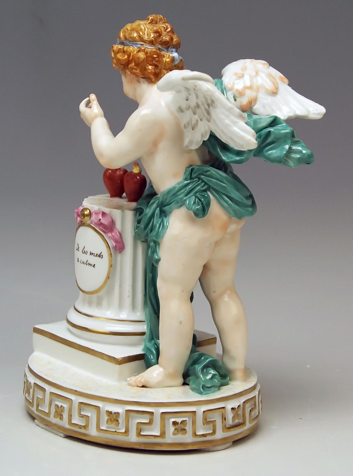 Meissen Tall Motto Child Je Les Mets A Calme G 29 Acier Marcolini Period photo Home Decor