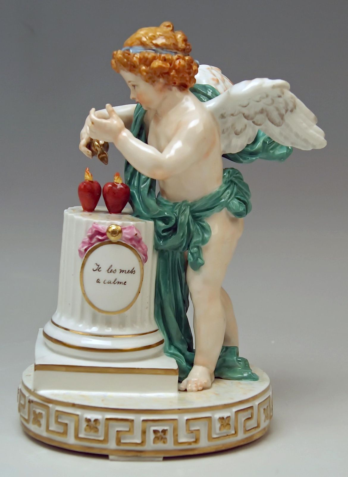 Meissen Tall Motto Child Je Les Mets A Calme G 29 Acier Marcolini Period photo 2443.0