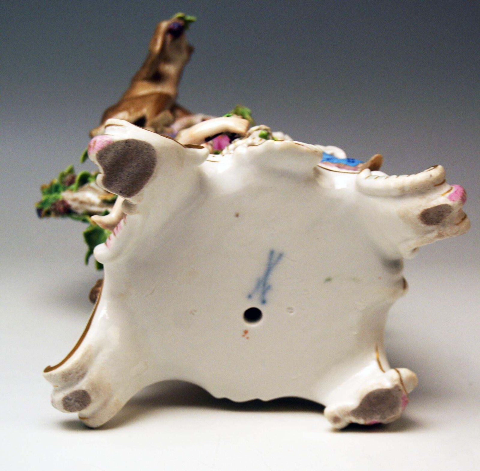 photo for sale Meissen Potpourri Vase Wine Grapes Monkey Model 1002 By Eberlein Made Circa 1860