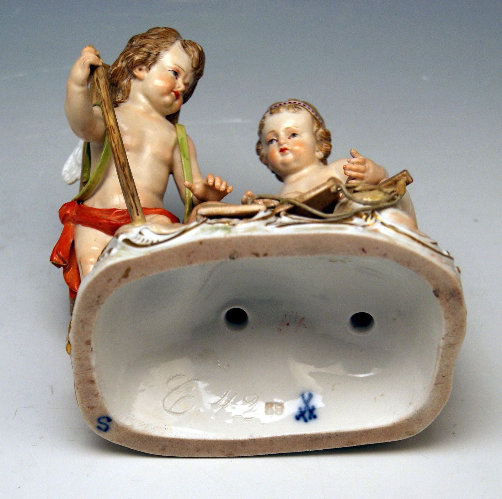 photo furniture Meissen Figurines Cherubs Allegory Of Trading Model C42 By Schoenheit