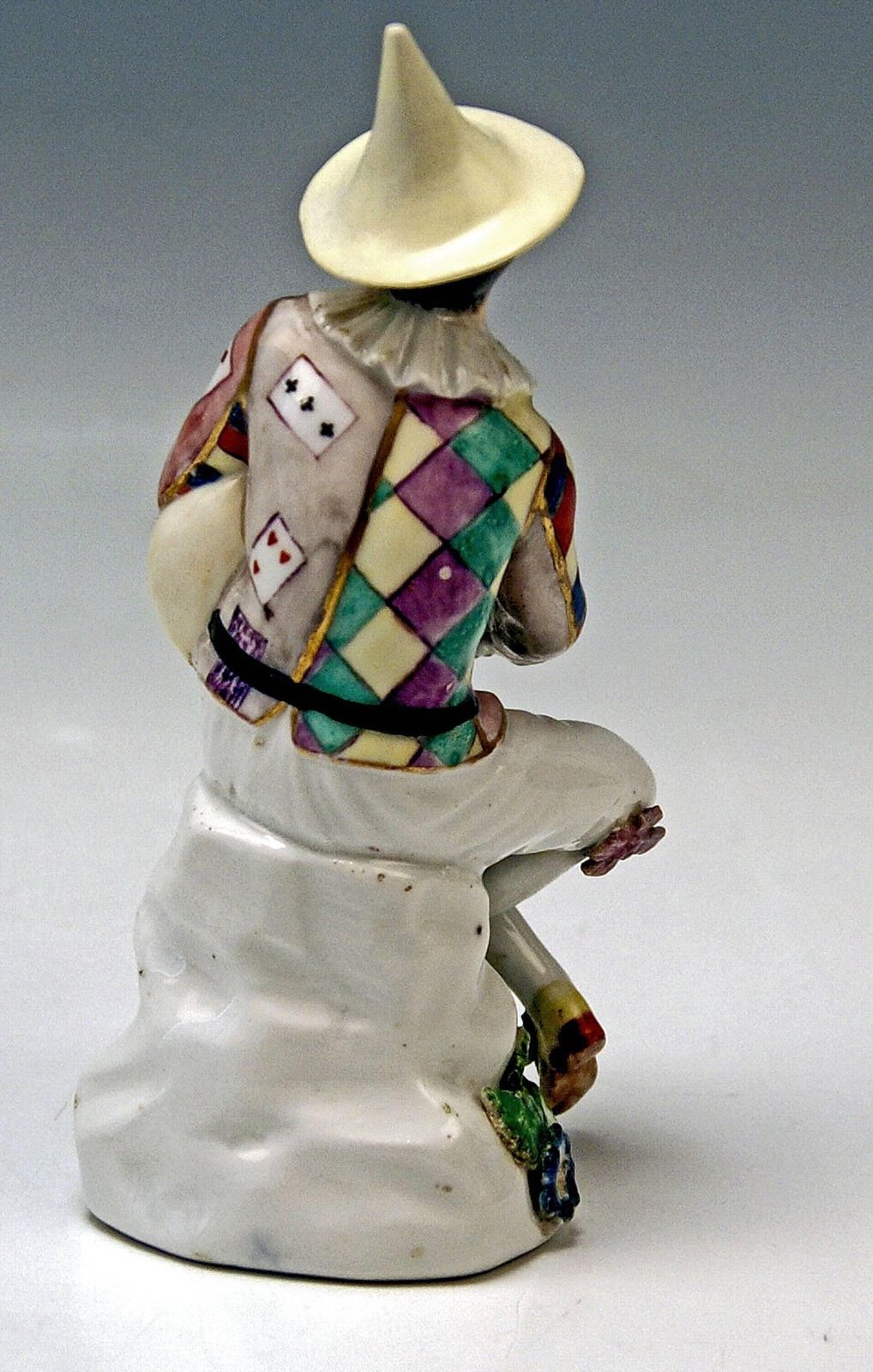 Baroque Meissen Figure, Harlequin With Bagpipes, By J.J. Kaendler, Circa 1745 photo Home Decor