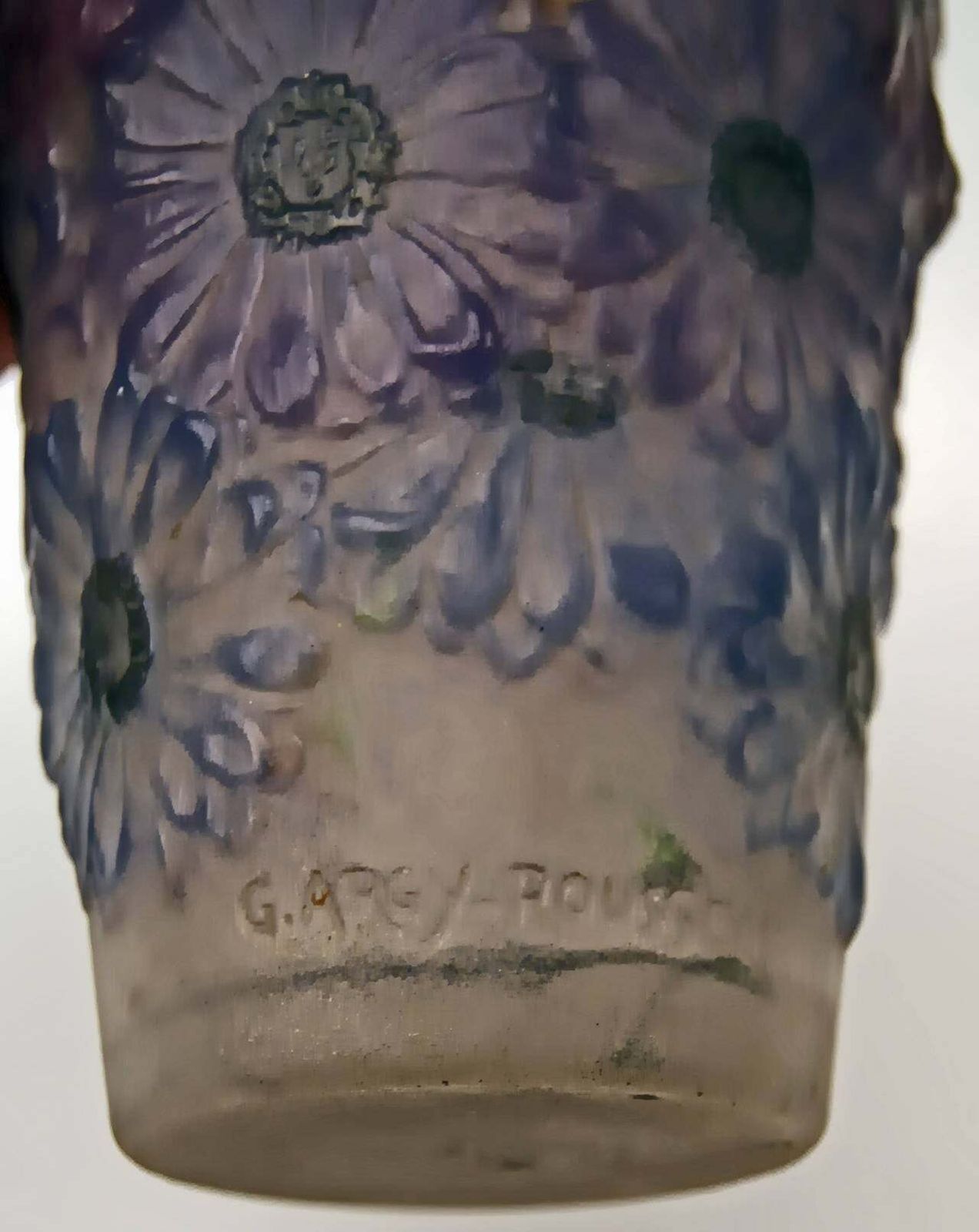 Art Deco Vase With Marigolds By Gabriel Argy Rousseau, France Circa 1920 photo buy