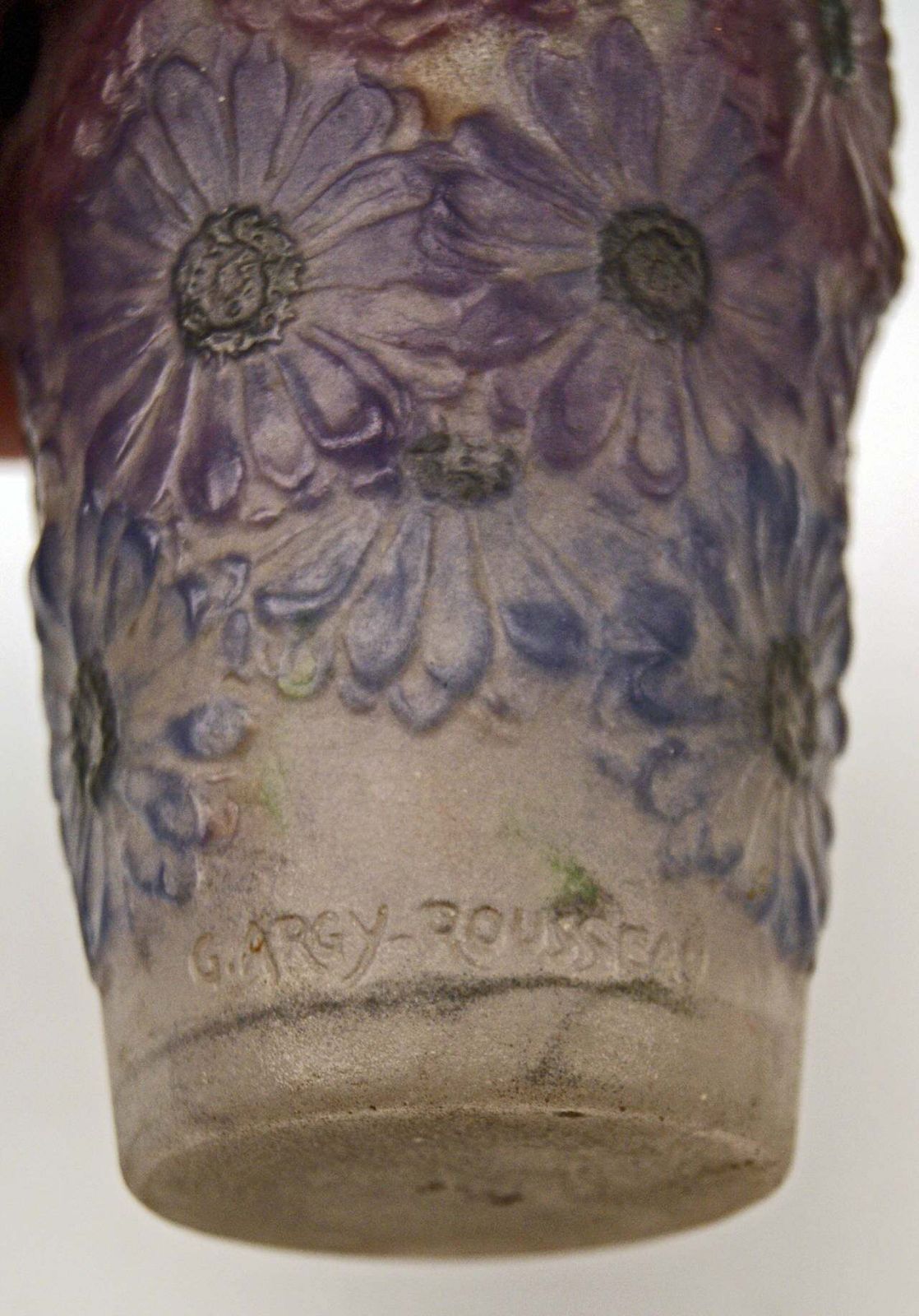 Art Deco Vase With Marigolds By Gabriel Argy Rousseau, France Circa 1920 photo vintage