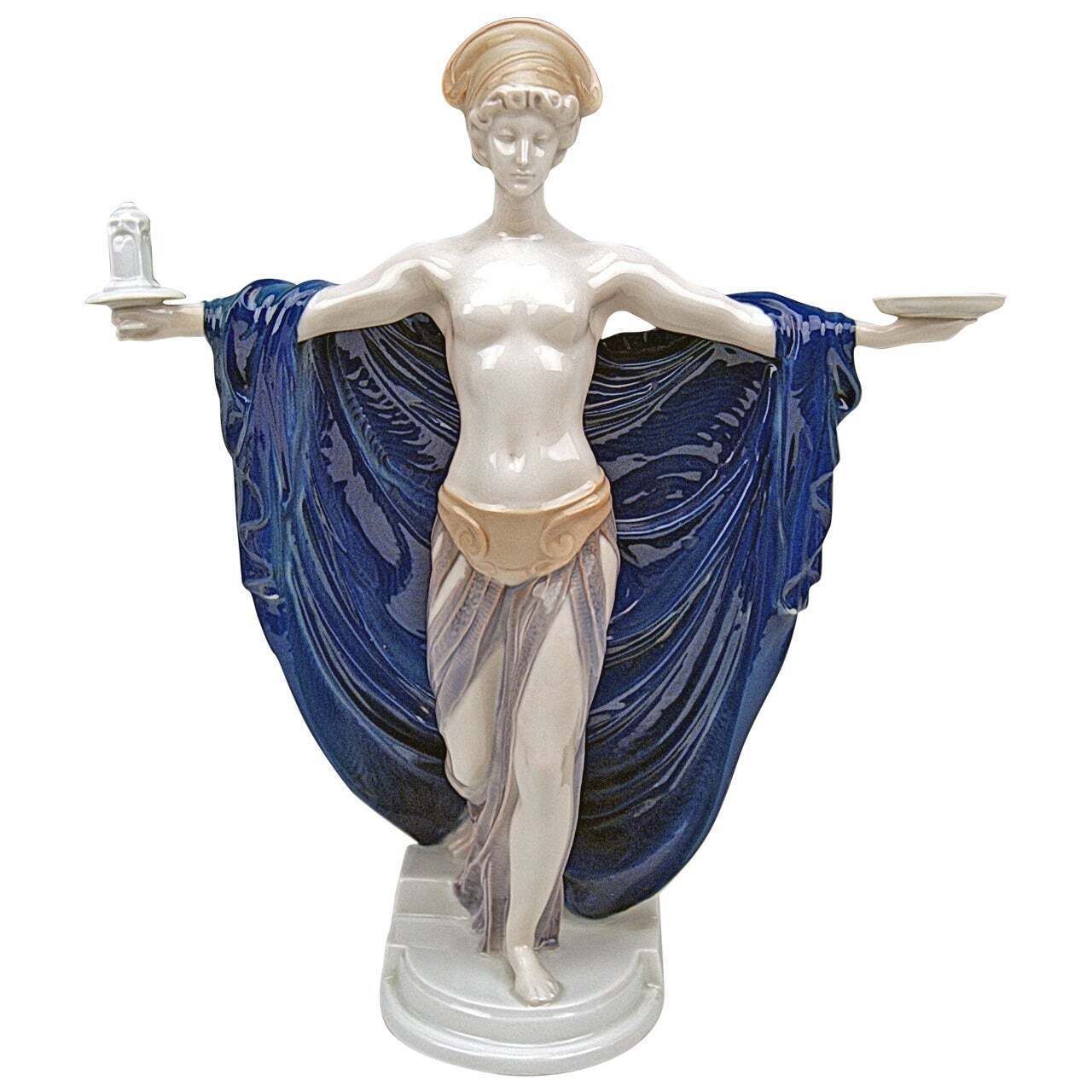 Rosenthal Germany Rare Figurine Temple Dedication By F. Liebermann, Circa 1914