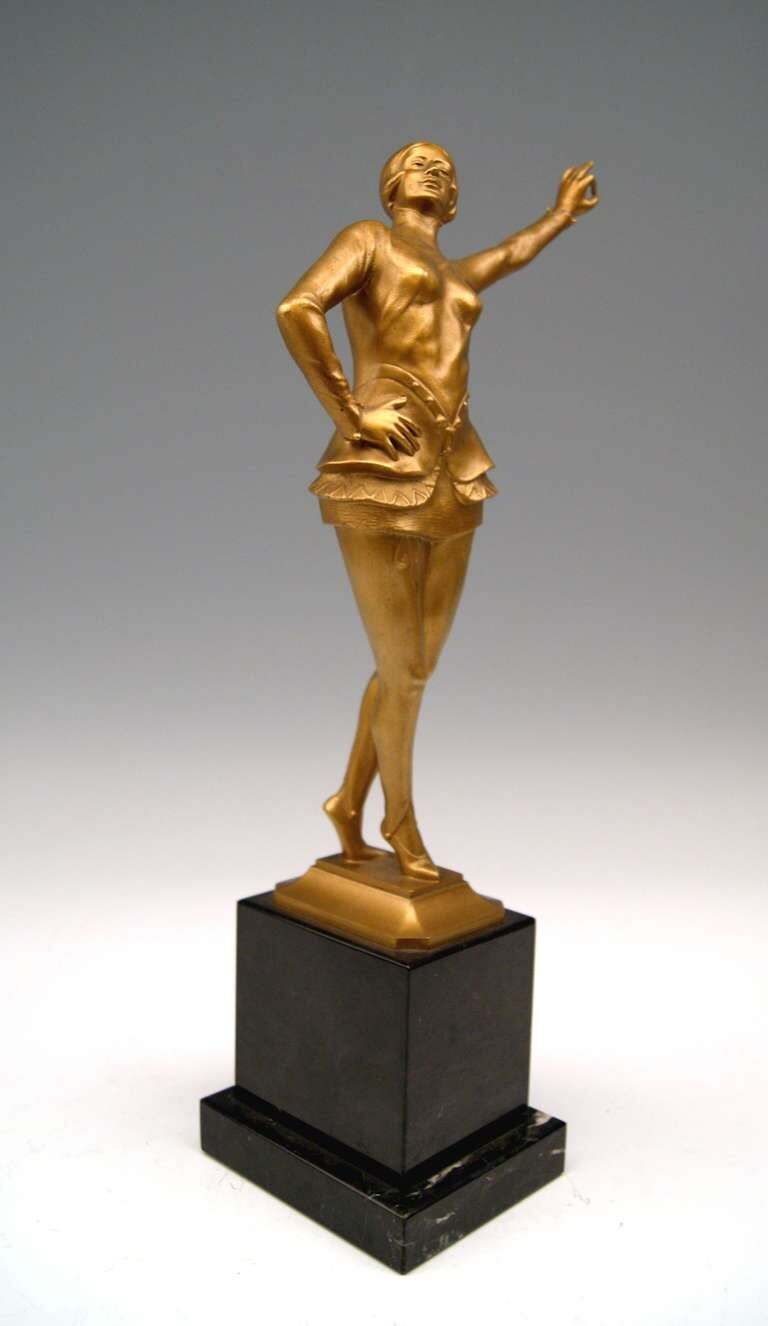 Vienna Bronze By Ernst Beck Of Art Deco Lady Dancer Circa 1925 photo Art