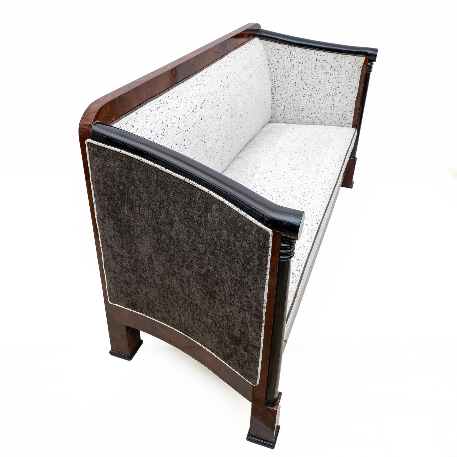 19th Century Biedermeier Mahogany Feather Two Armchairs And Sofa Vienna 1840 photo Furniture