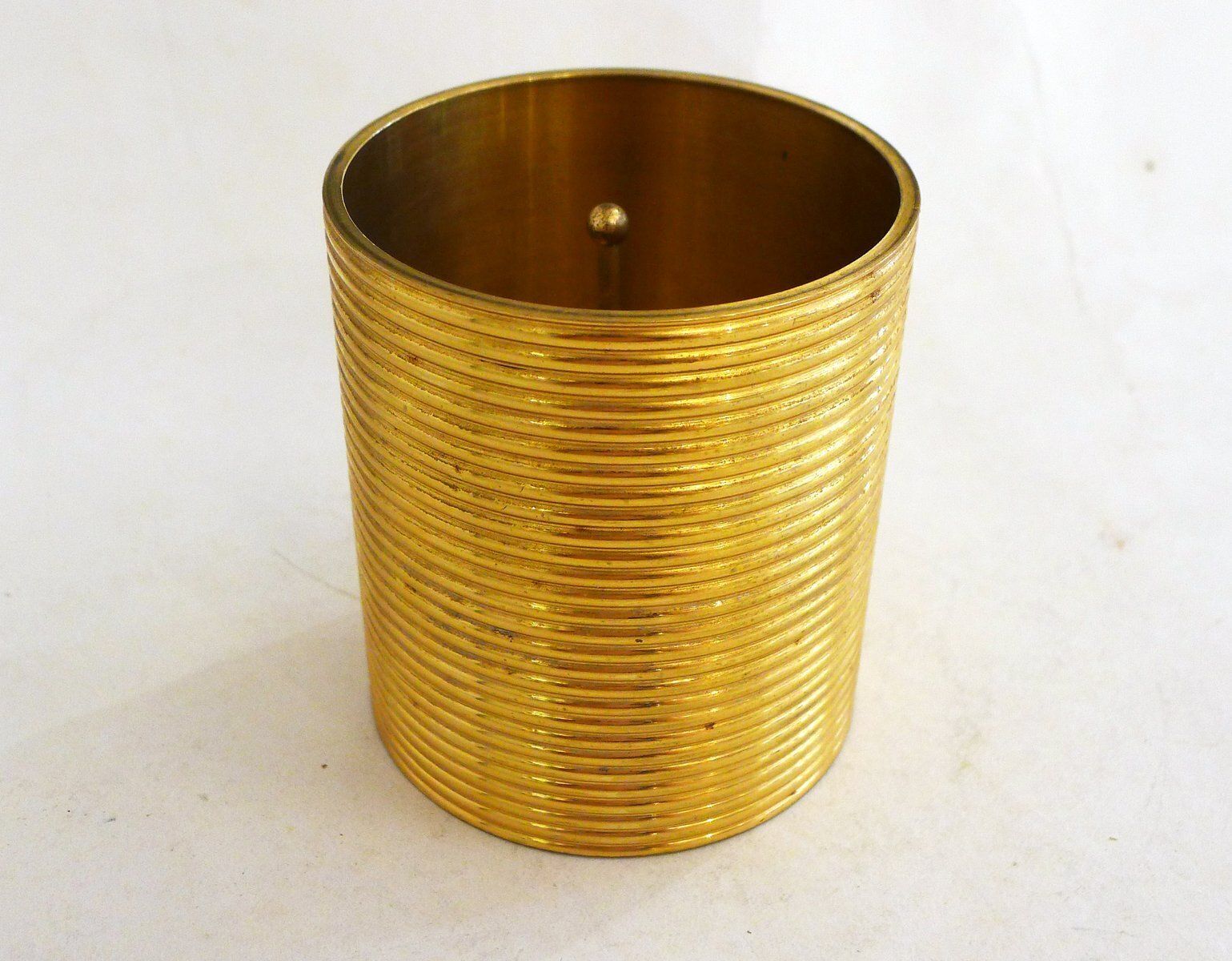 Tobacco Jar Box In Gilded Brass By Brilux For Dunhill, Switzerland, 1950s photo Home Decor