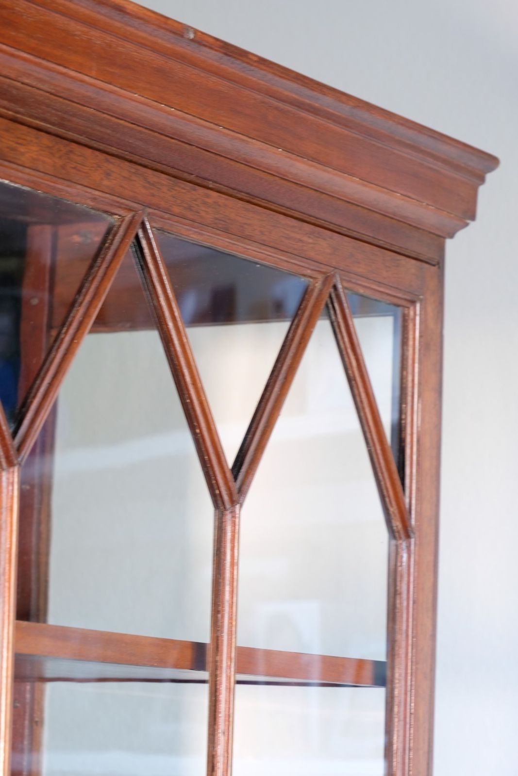 photo buy Mahogany Astral Glazed Wall Display Cupboard C 1910
