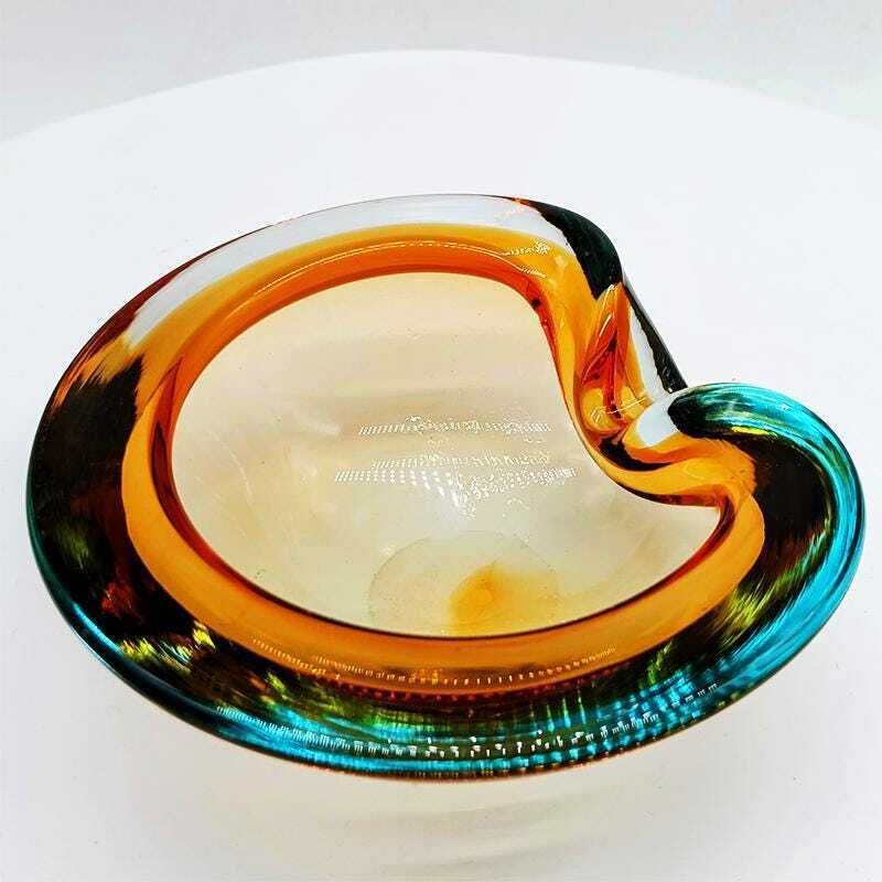 1960s Ashtray Or Catch All In Murano Glass By Flavio Poli For Seguso. Made In Italy. photo furniture