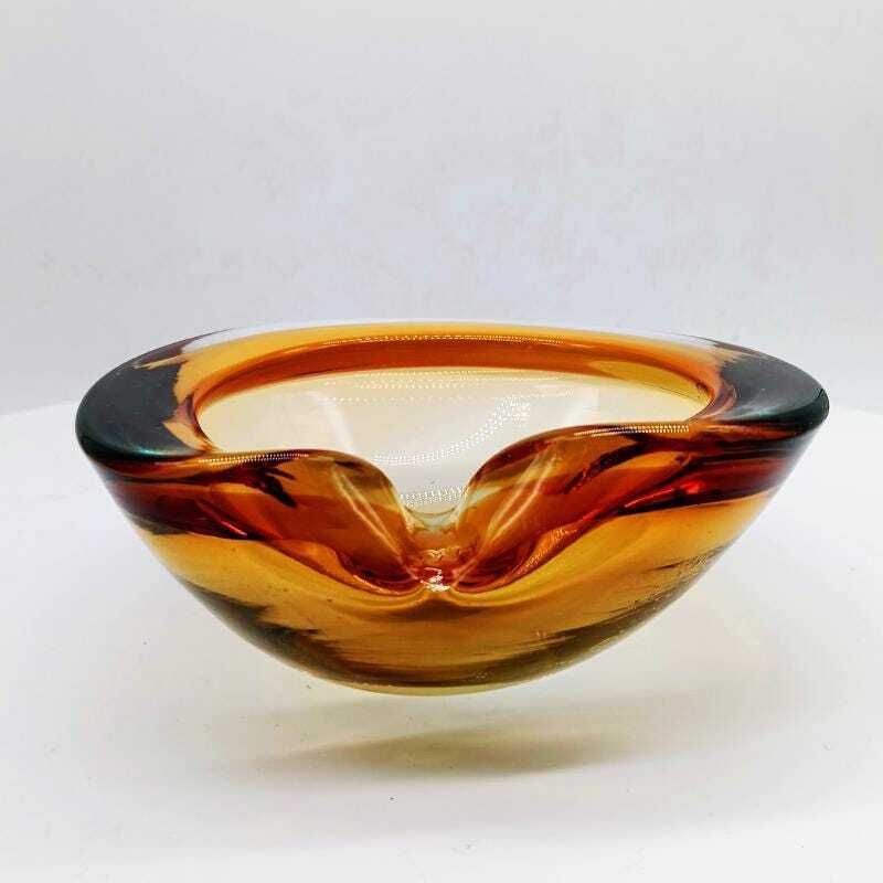 1960s Ashtray Or Catch All In Murano Glass By Flavio Poli For Seguso. Made In Italy. photo buy