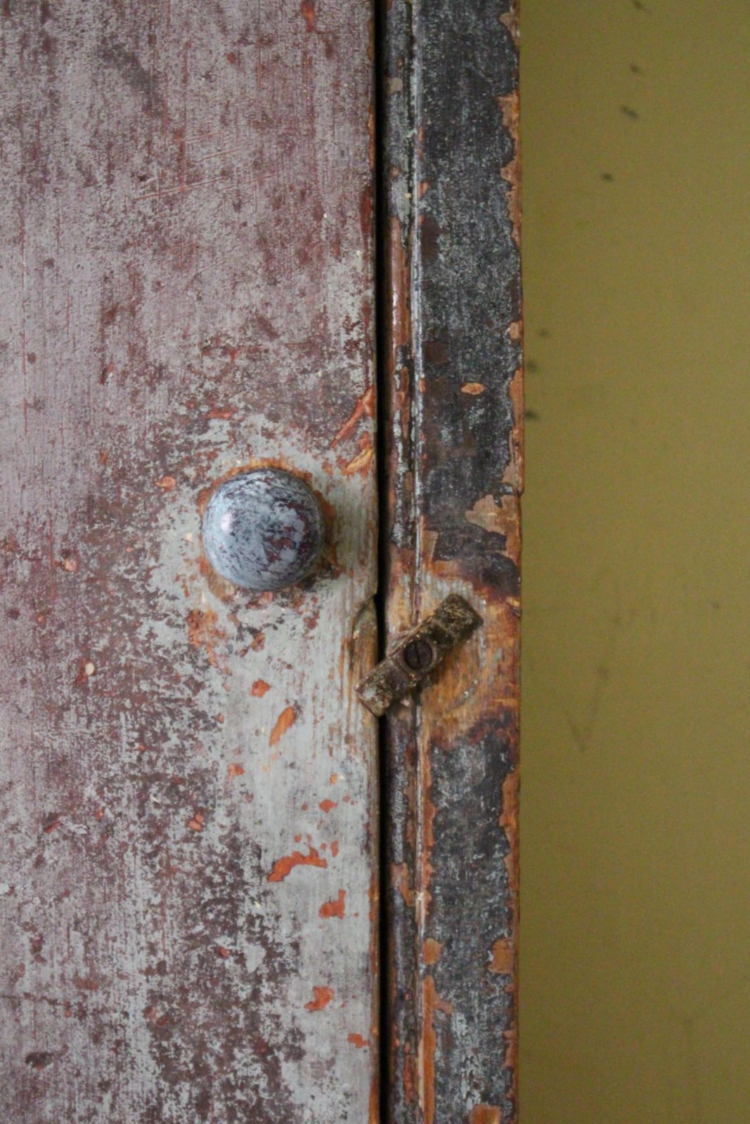 Early 19th C Original Painted English Country House Georgian Narrow Cupboard photo 2341.0
