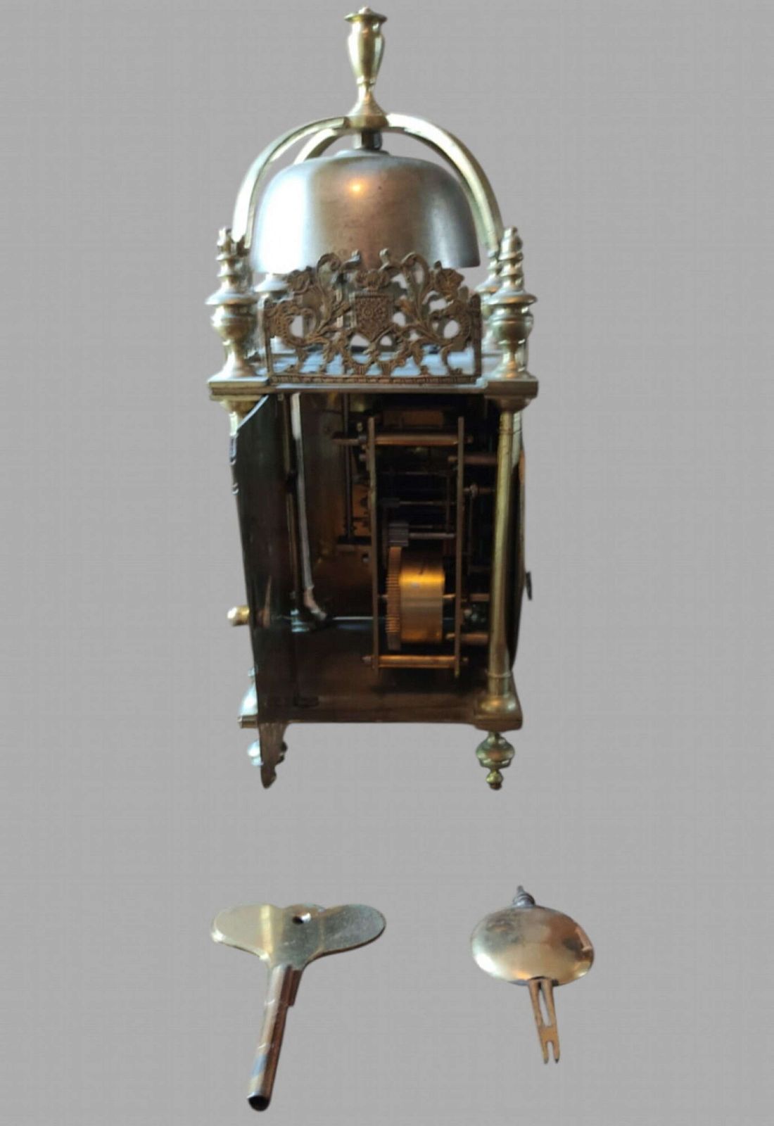 photo for sale An Attractive Brass Lantern Clock By Gray Of Edinburgh