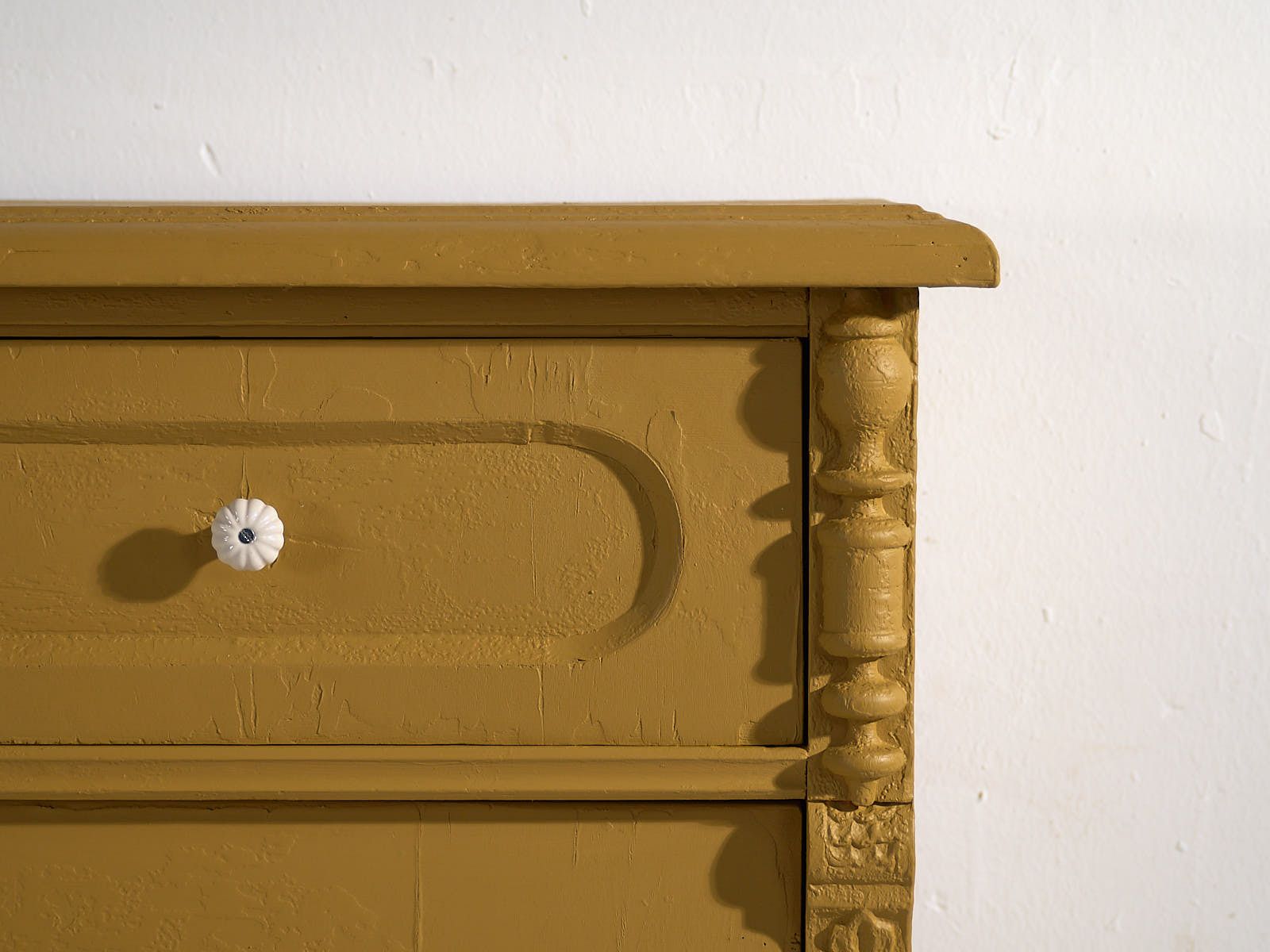 Large Antique Mustard Chest Of Drawers (C.1920) #78 photo vinterior