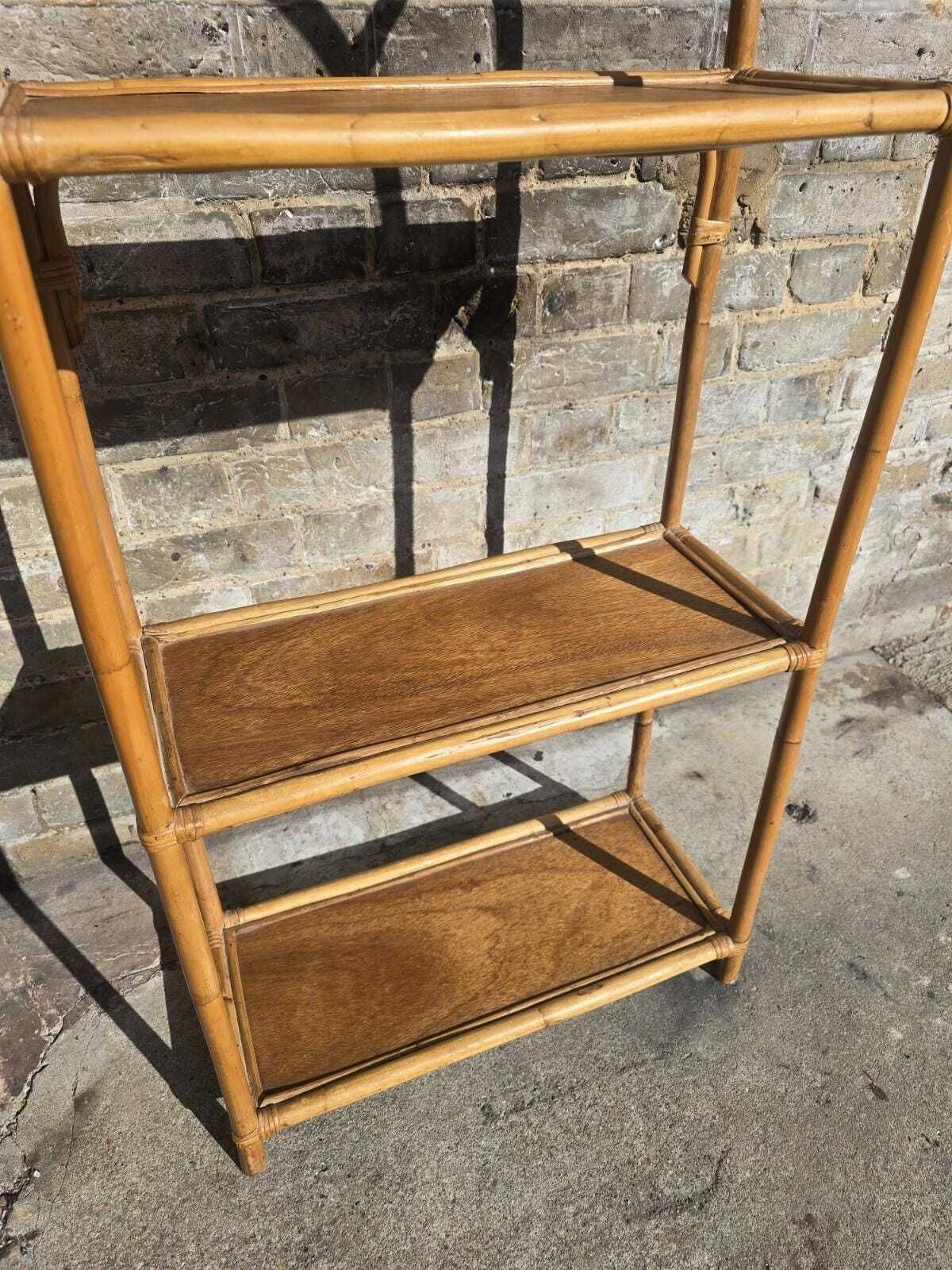 photo furniture Bamboo Rattan Cane Mid Century Retro Vintage Shelving Unit