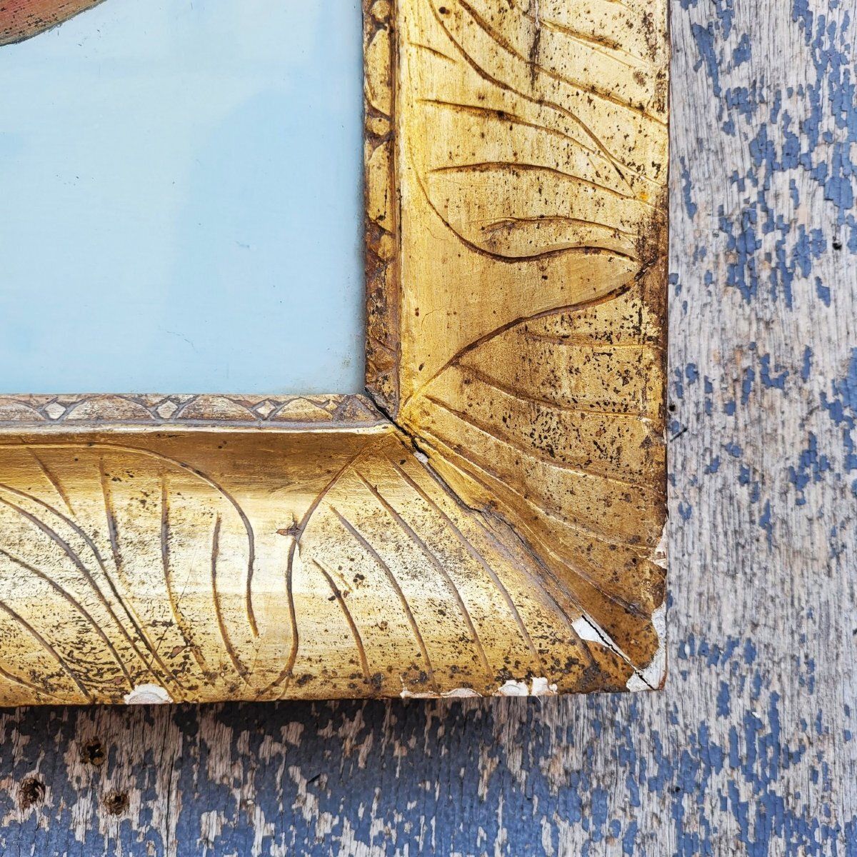 Allegory Of Africa, Framed Fixe Sous Verre, 19th Century photo furniture