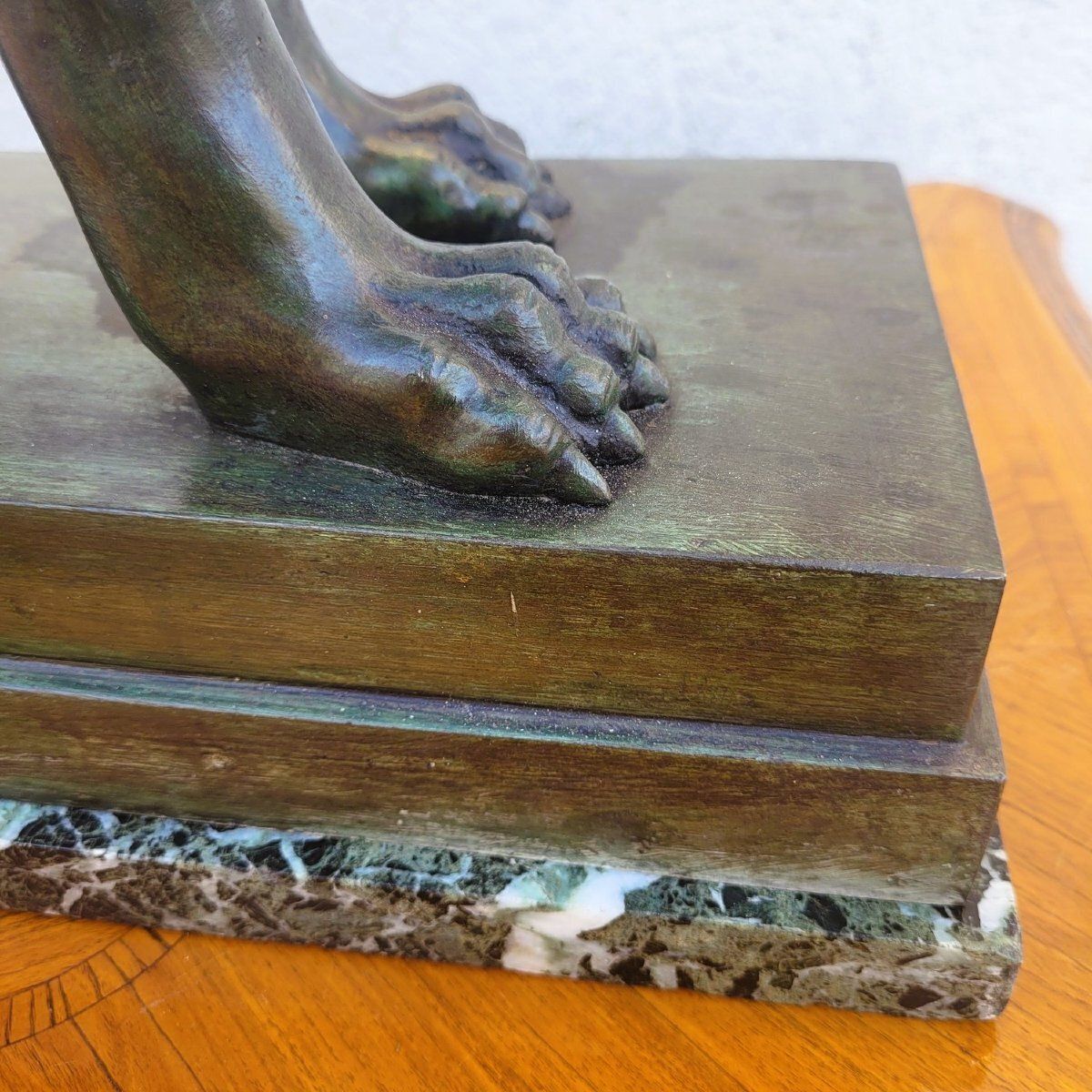 Roman She Wolf, Grand Tour, Antique Bronze, Late 19th Century photo vintage