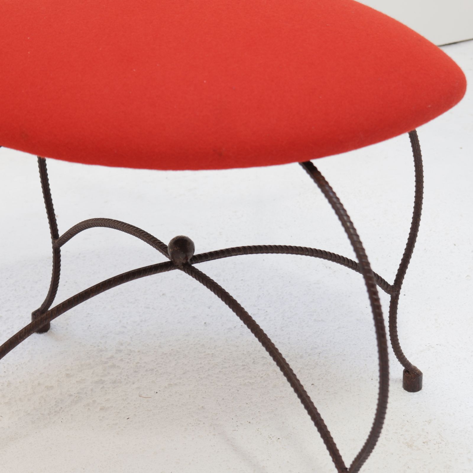 Pair Of Artisan Blacksmith Made Chairs With Kvadrat Wool Seats photo furniture