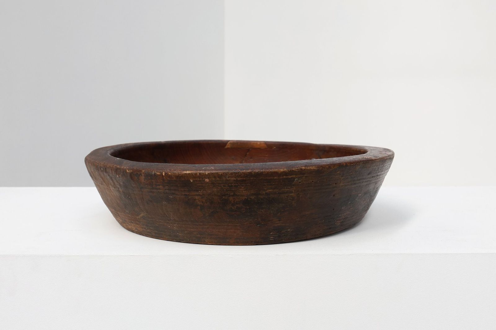 Large Wabi Sabi Style Handcrafted Wooden Bowl, France, 1950s photo 1047.0