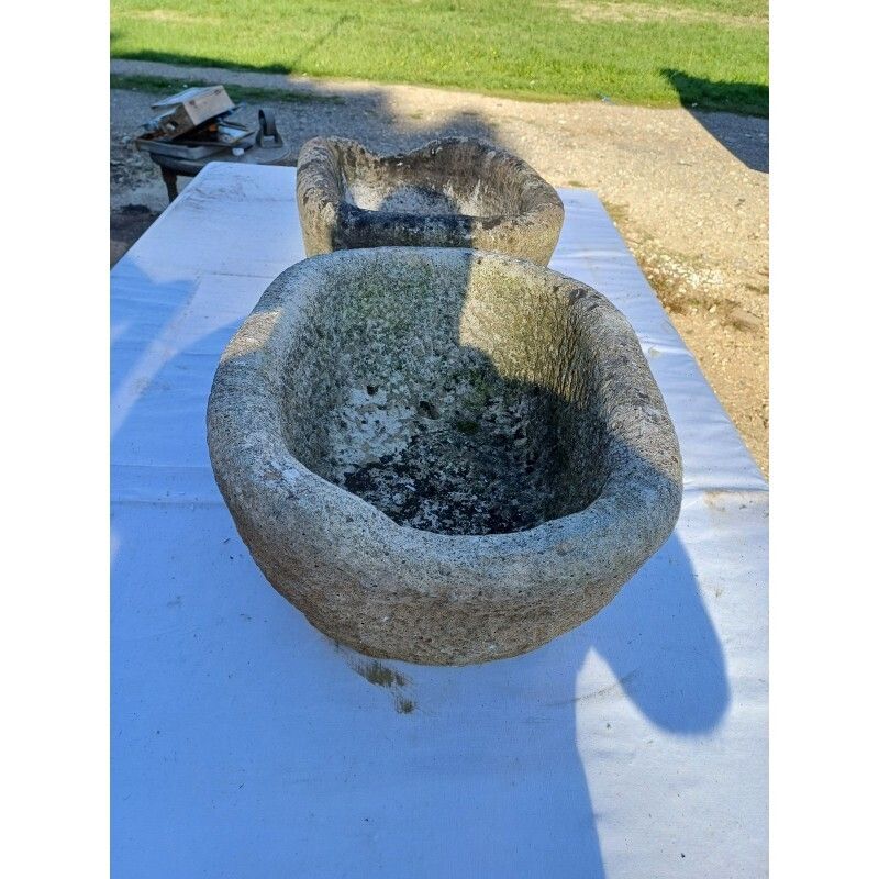 Pair Of 19th Century Dordogne Stone Basins photo furniture