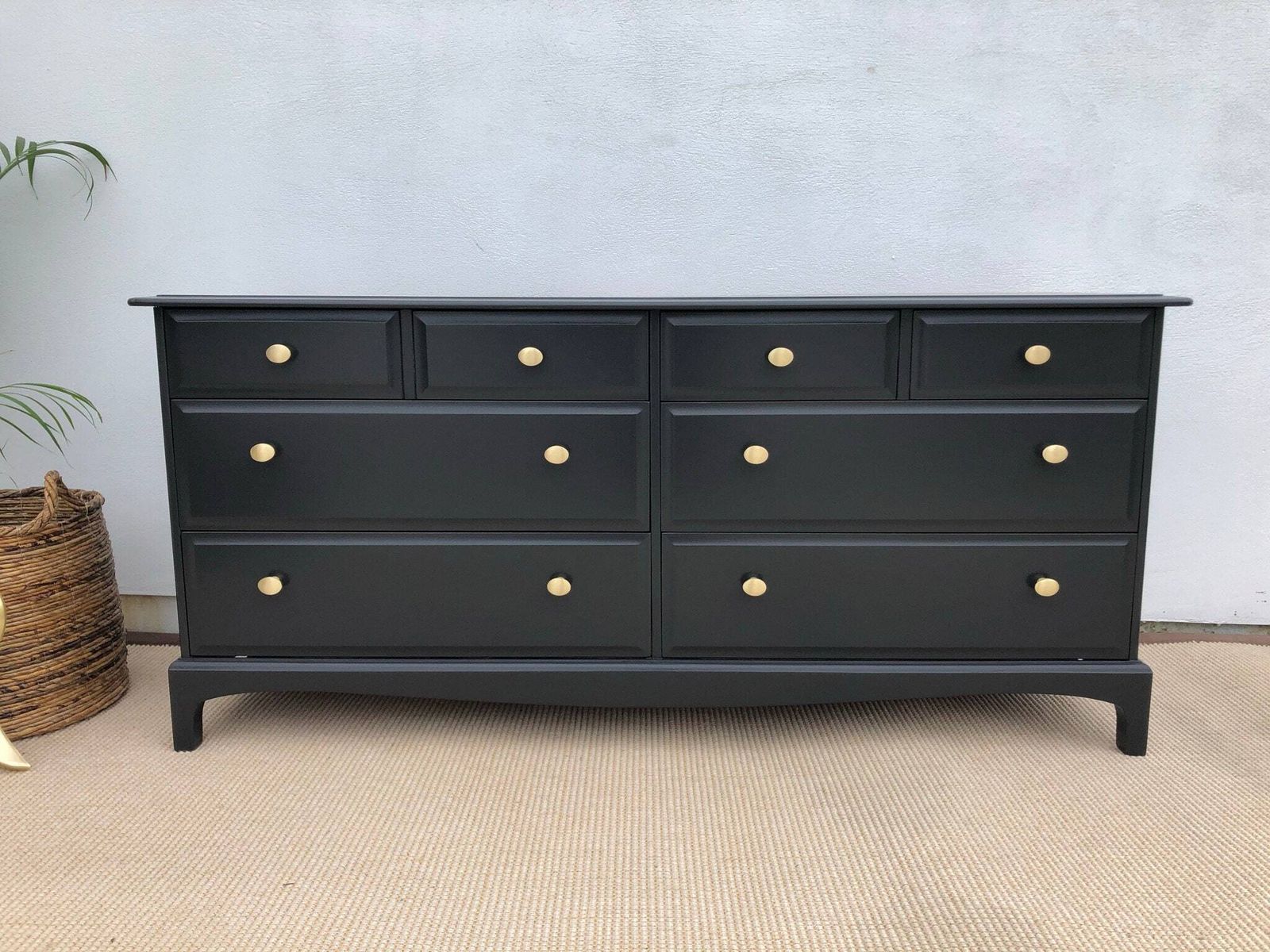 photo furniture Stag Minstrel Captains Chest Painted Black