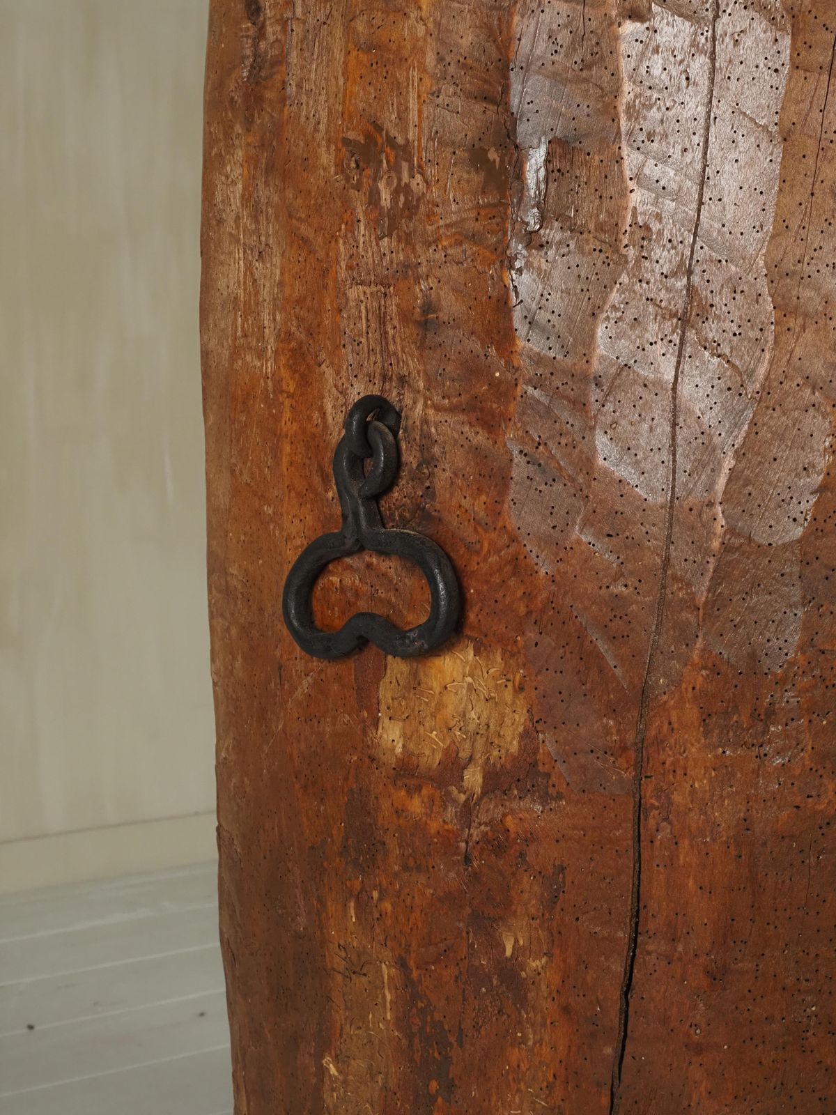 photo for sale Primitive Folk Art Cabinet Made Of An Old Tree Trunk Early 1900s