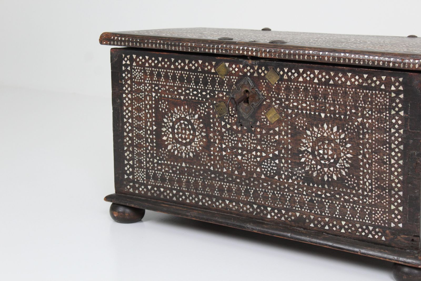 19th Century Oriental Chest Inlaid With Mother Of Pearl photo Furniture