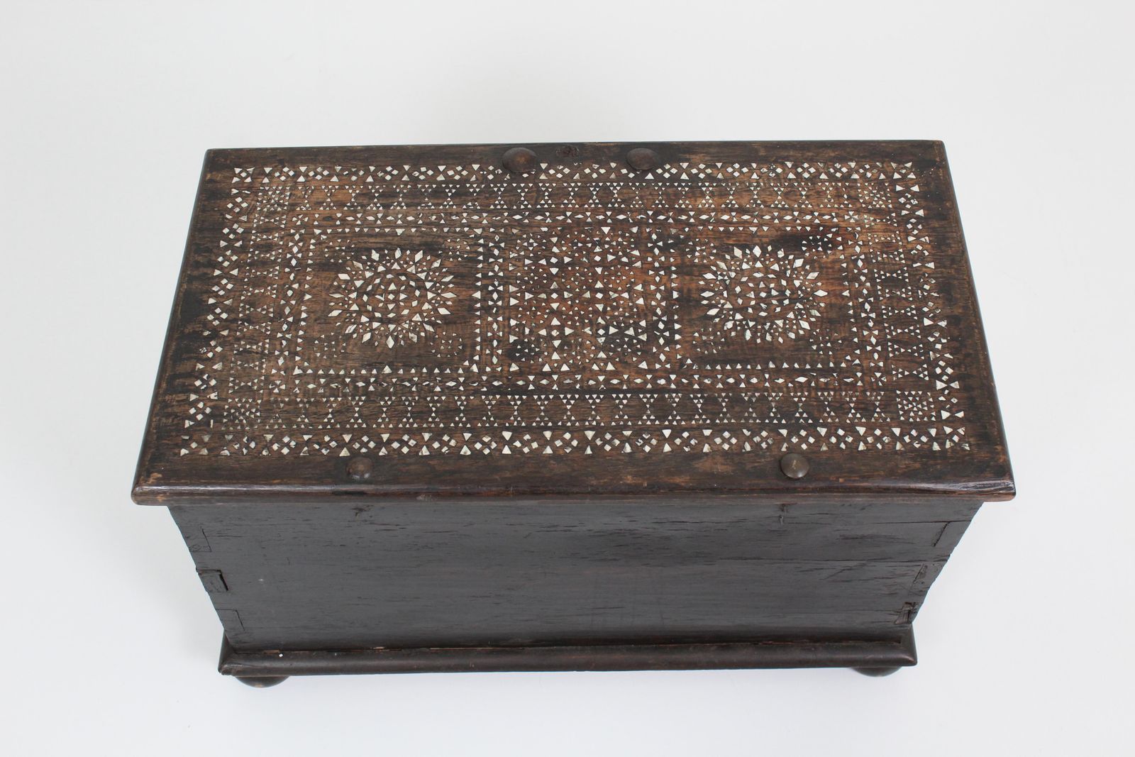 photo for sale 19th Century Oriental Chest Inlaid With Mother Of Pearl