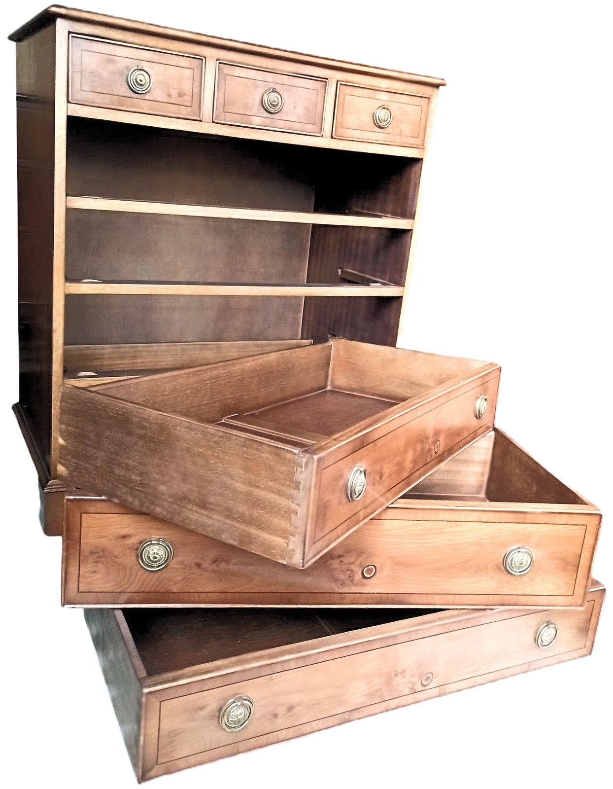 photo furniture Georgian Era 8x Drawer Chest With Hidden Drawer (Late 18th  Early 19th C.)
