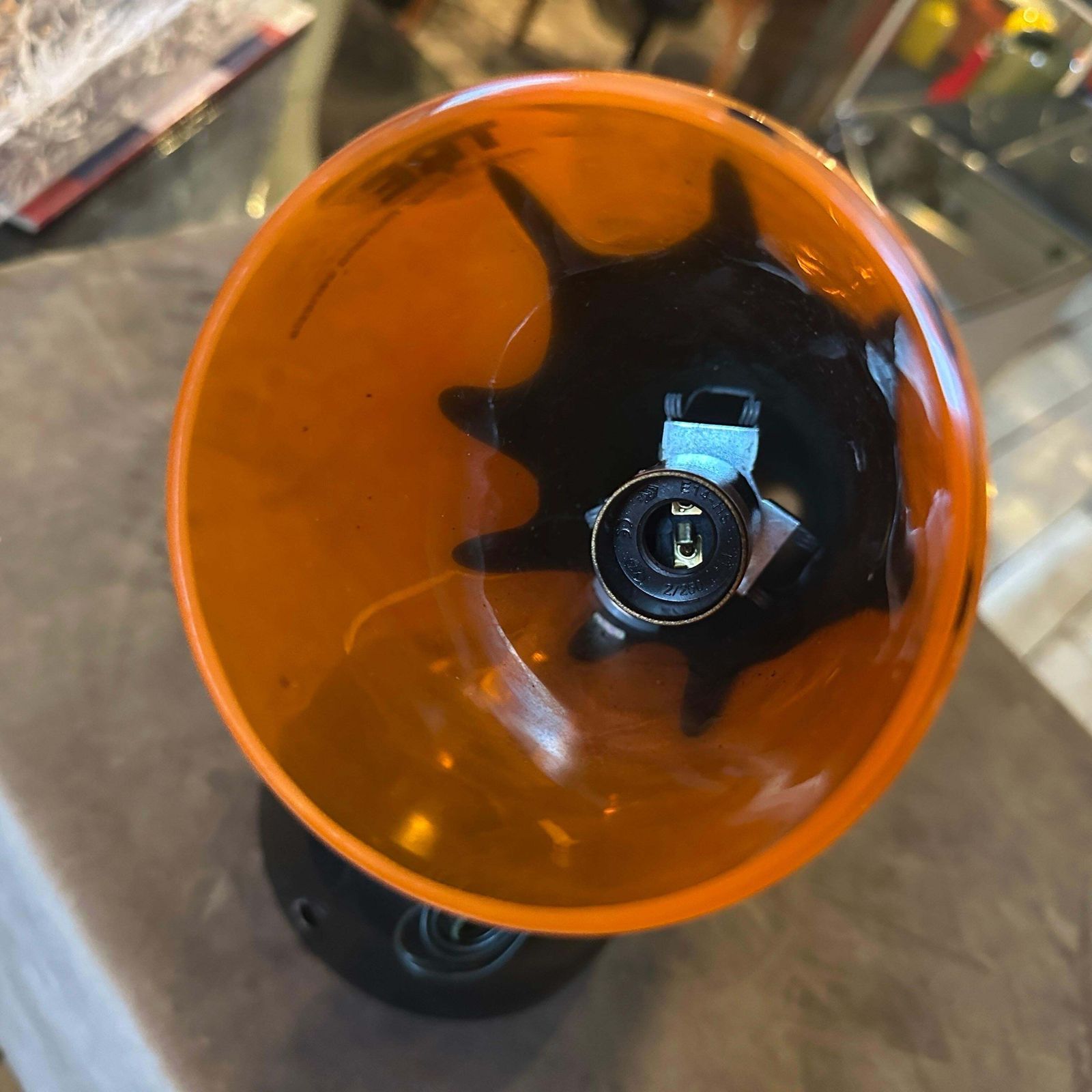 1980s Post Modern Orange And Black Murano Glass And Metal Wall Sconce By I Tre photo buy