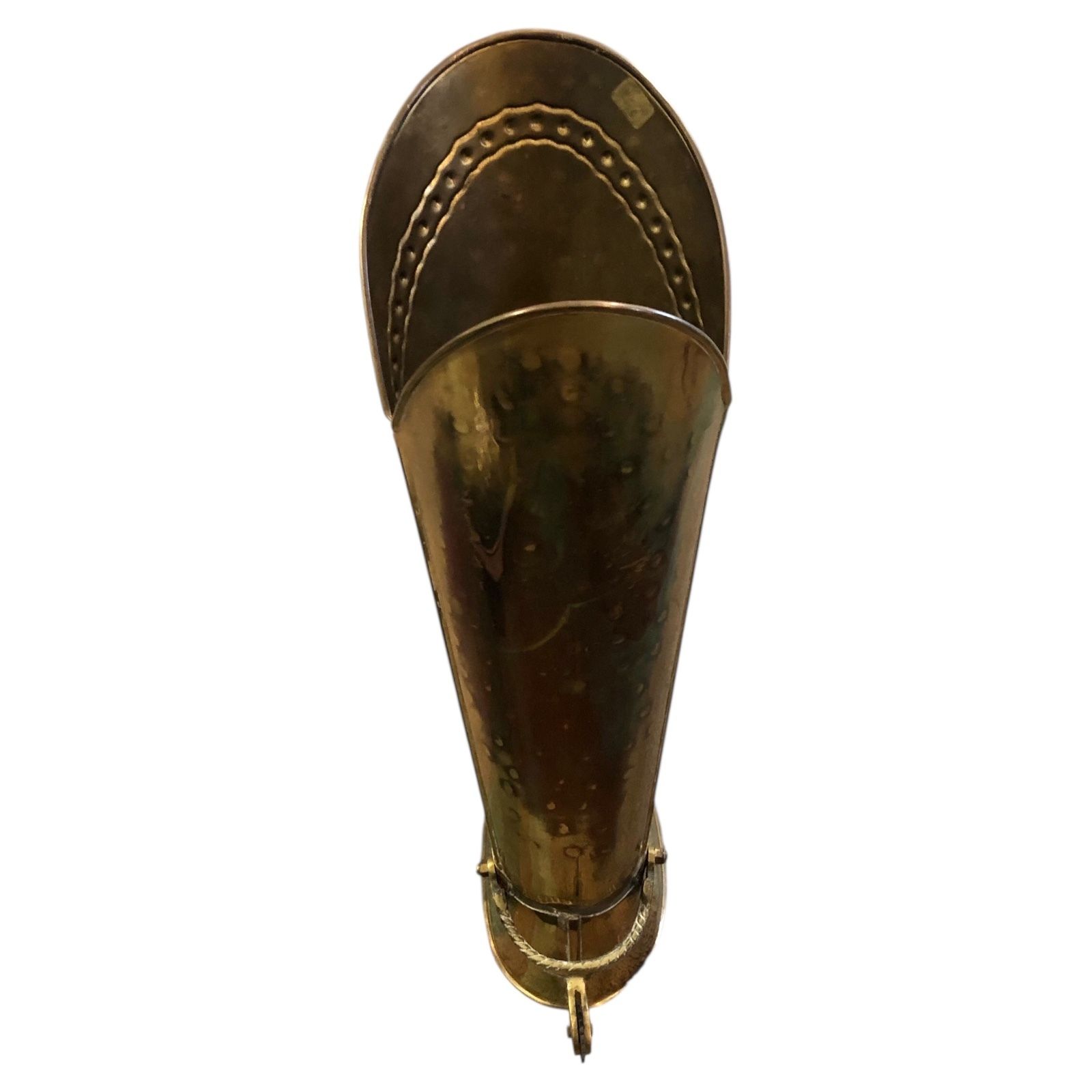 Handsome Vintage Umbrella/Stick Stand Brass Boot photo Home Decor