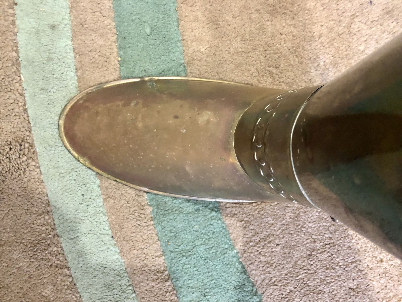 Home Decor Handsome Vintage Umbrella/Stick Stand Brass Boot photo