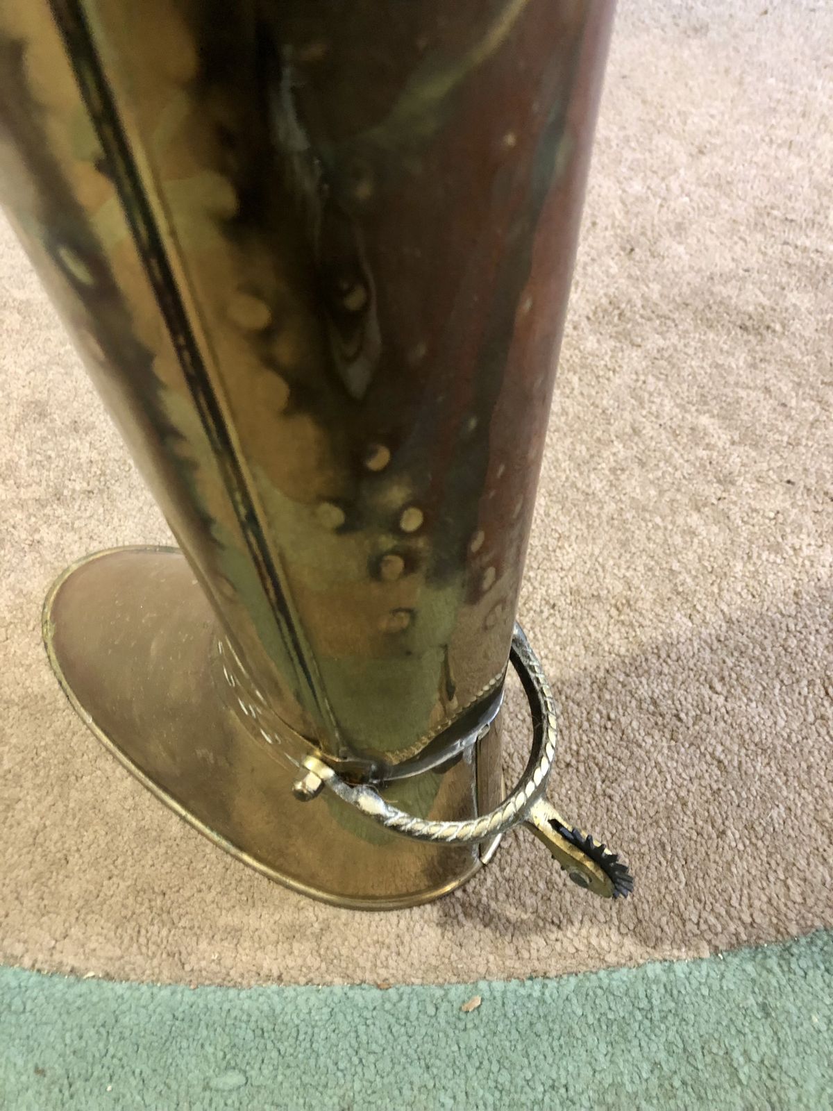 photo buy Handsome Vintage Umbrella/Stick Stand Brass Boot