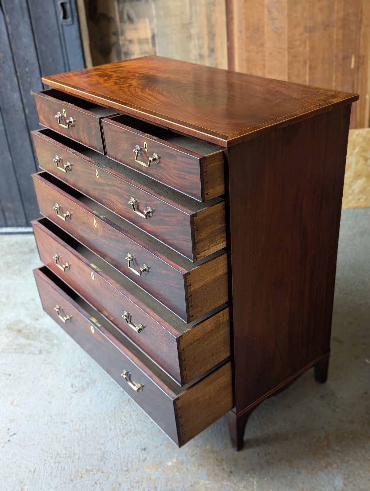 Antique Hepplewhite Chest Of Drawers (Delivery Available) Mahogany C1800 photo vinterior