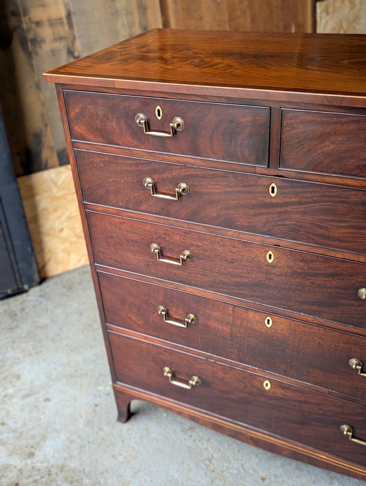 Antique Hepplewhite Chest Of Drawers (Delivery Available) Mahogany C1800 photo vintage