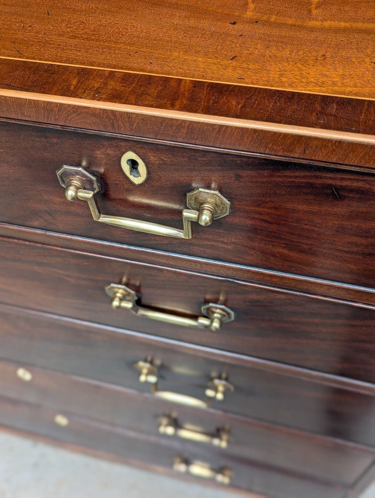 Furniture Antique Hepplewhite Chest Of Drawers (Delivery Available) Mahogany C1800 photo