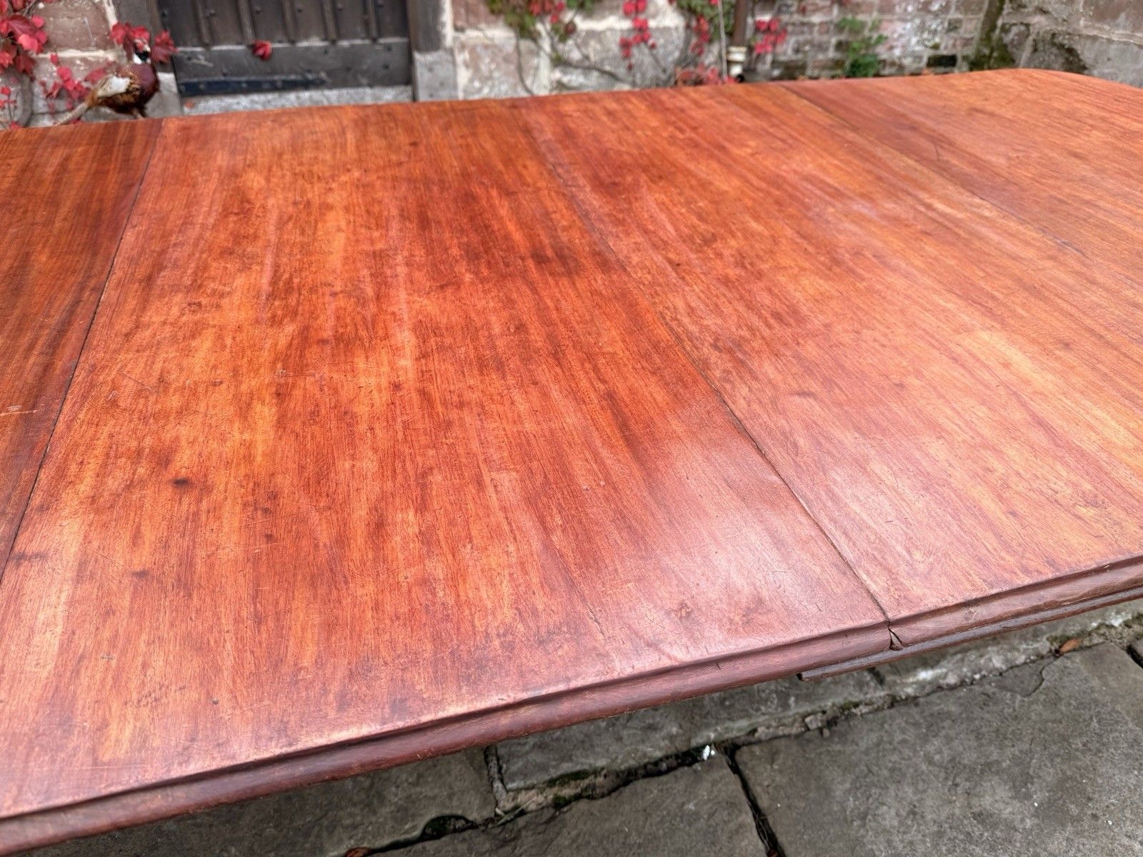 Original English Rustic Antique Mahogany Wind Out Dining Table C1850 Seats 12 photo buy