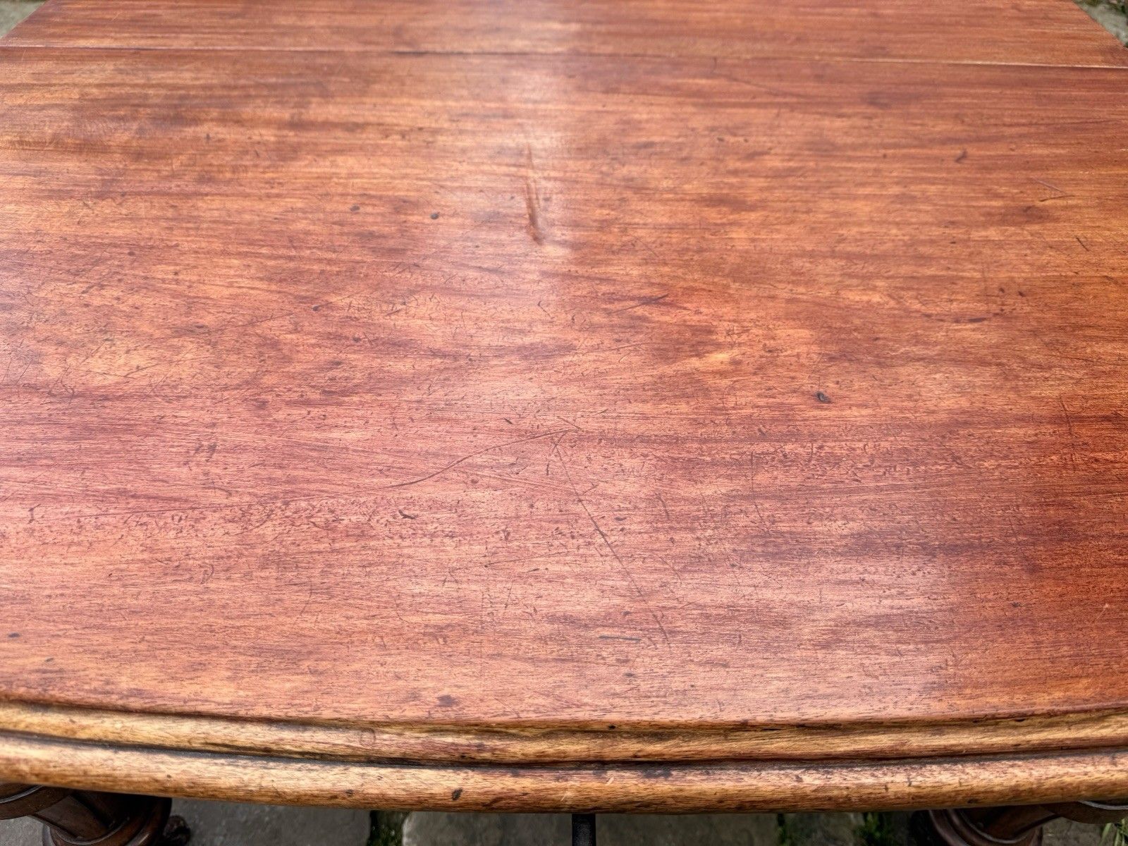Original English Rustic Antique Mahogany Wind Out Dining Table C1850 Seats 12 photo vintage