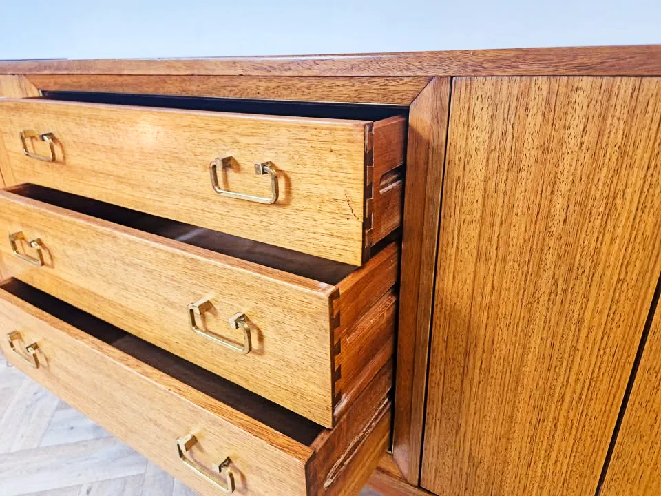 G Plan E Gomme Gold Label Mid Century Danish Design Gold Teak Sideboard Buffet Credenza Bl425 photo Furniture