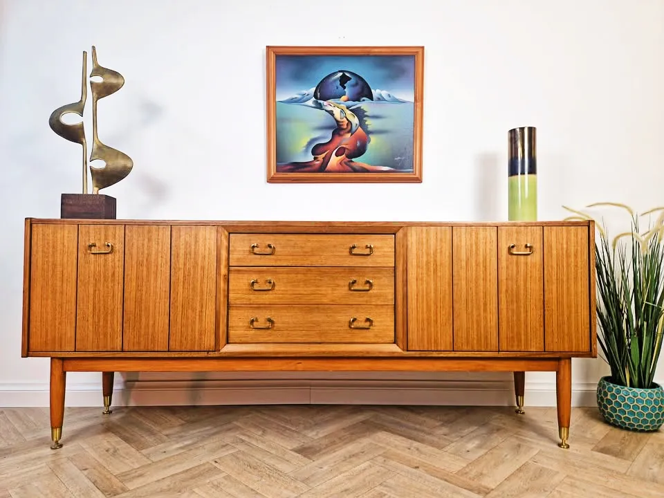 G Plan E Gomme Gold Label Mid Century Danish Design Gold Teak Sideboard Buffet Credenza Bl425