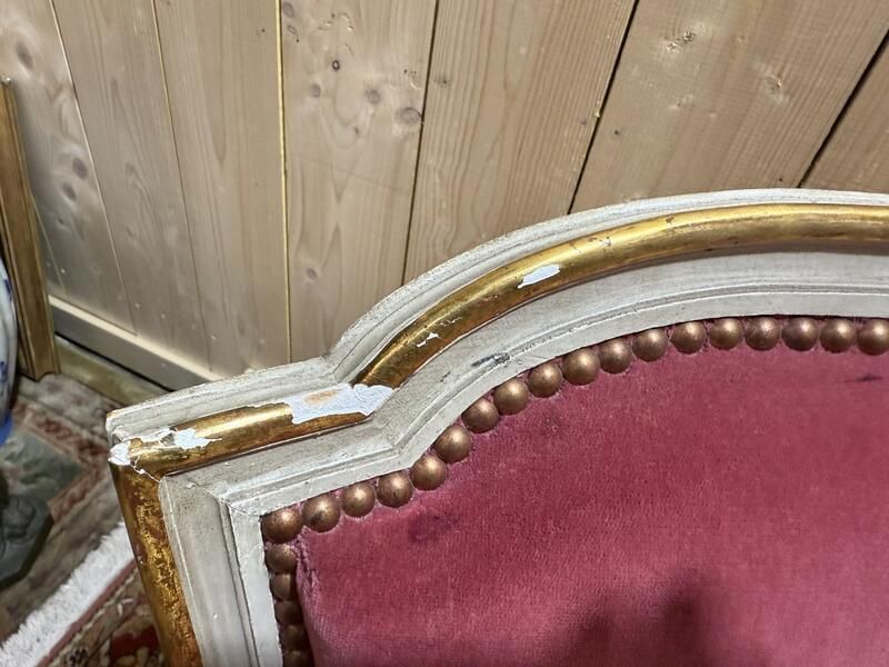 Paire De Fauteuils Et Bergère Et Style Louis XVI photo furniture