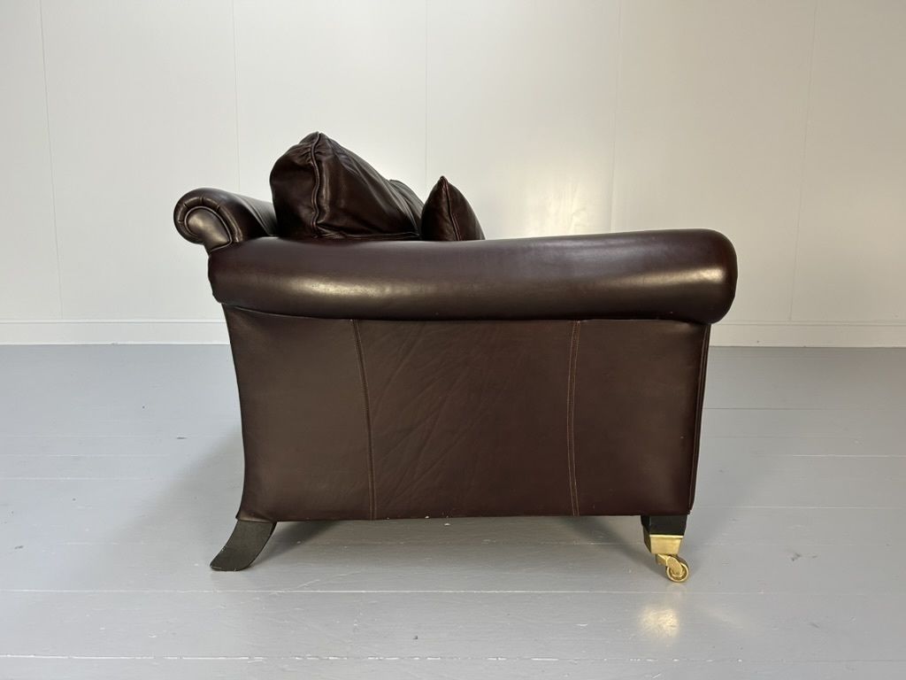 Duresta “New Plantation” 2.5 Seat Sofa – In Dark Brown Leather photo Furniture