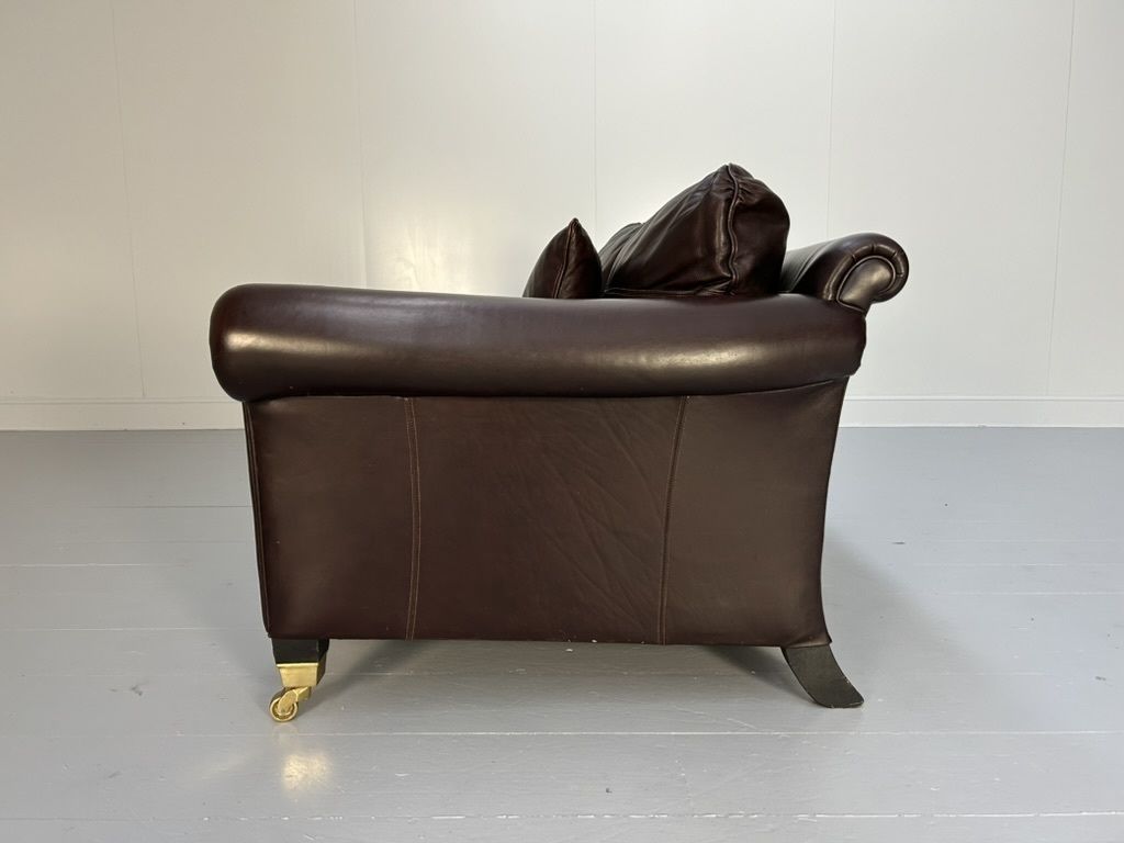 Duresta “New Plantation” 2.5 Seat Sofa – In Dark Brown Leather photo 2400.0