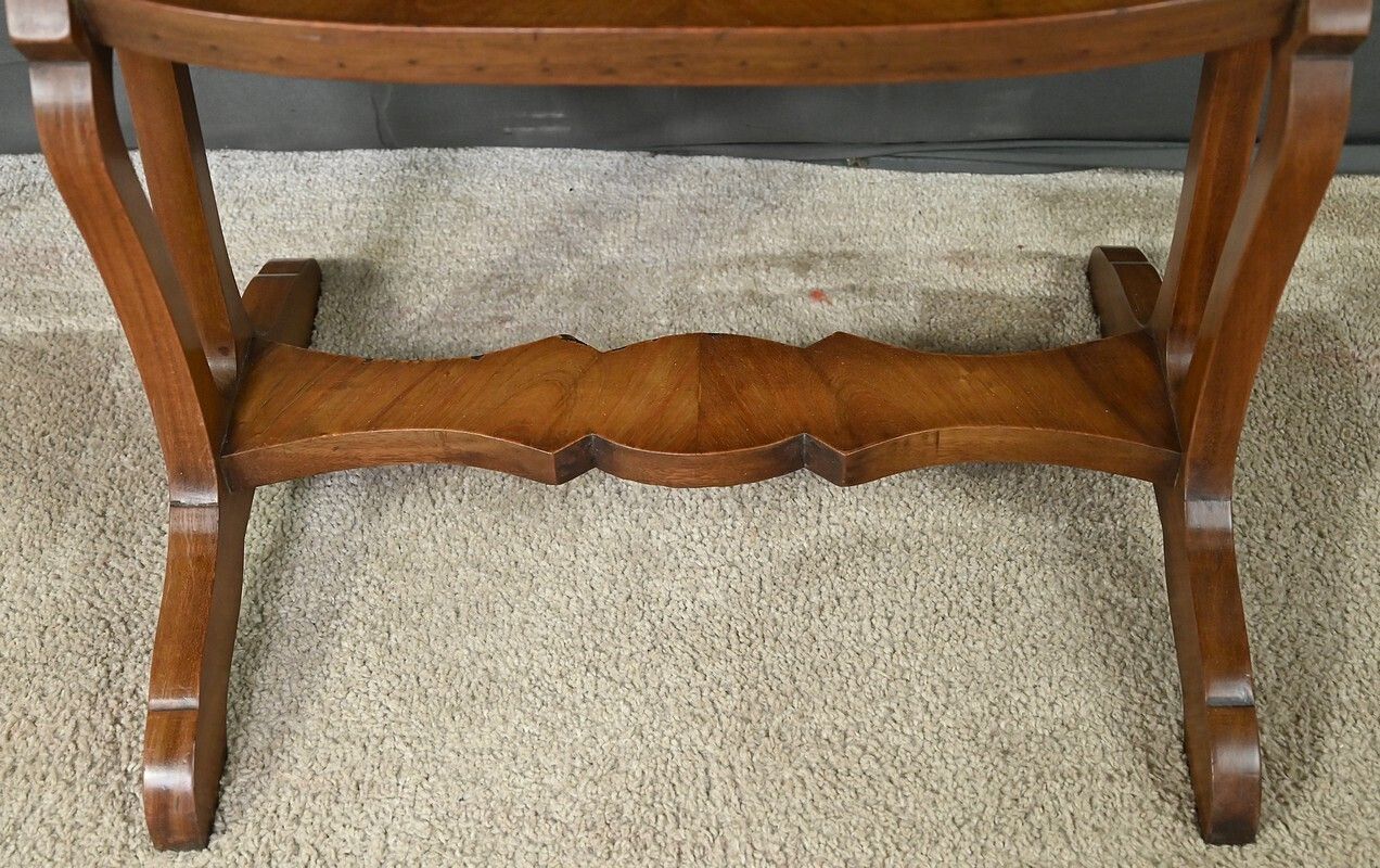 Mahogany And Rosewood Marquetry Coffee Table, Louis XVI Style – Late 19th Century photo vintage