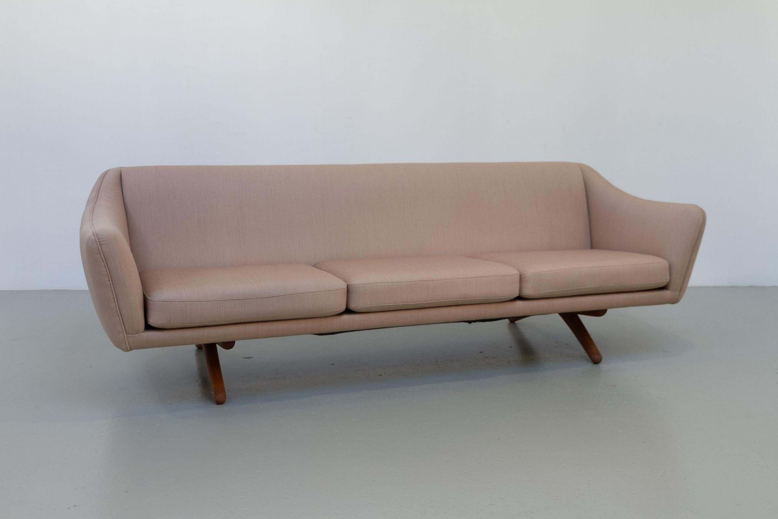 Mid Century Danish 3 Seater Sofa Ml 140 By Illum Wikkelsø, 1960s. photo for sale