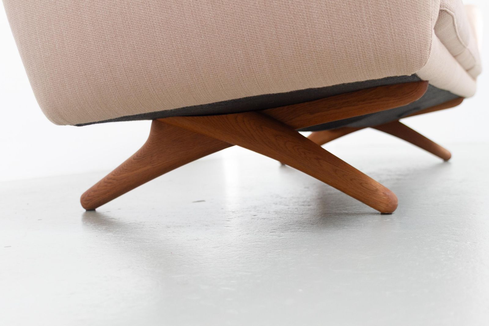 Mid Century Danish 3 Seater Sofa Ml 140 By Illum Wikkelsø, 1960s. photo vintage